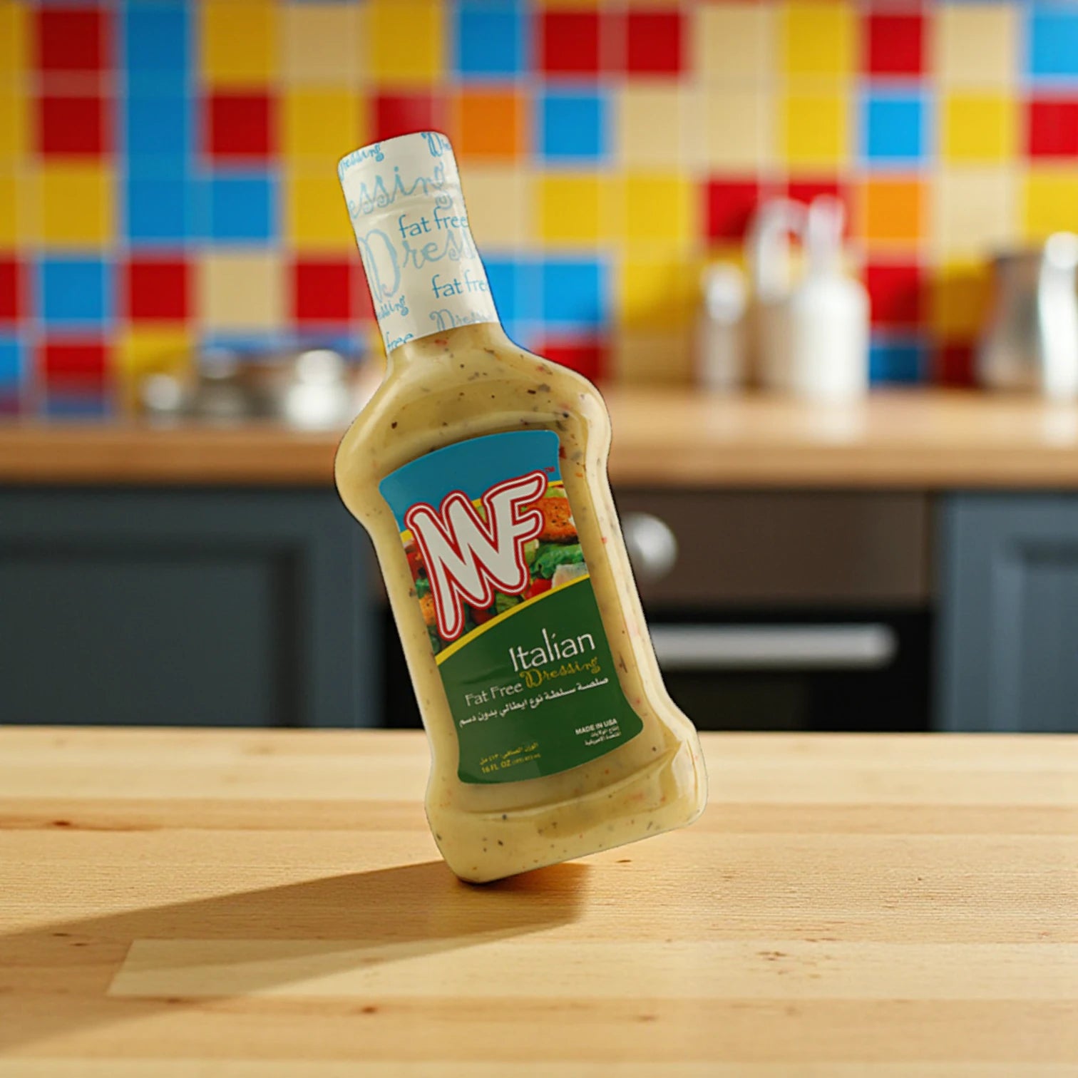 MF Fat-Free Italian Dressing – 473ml | Healthy Salad Dressing with Bold Italian Herbs & Zesty Flavor – Guilt-Free, Low-Calorie Condiment Made in USA - Damoo