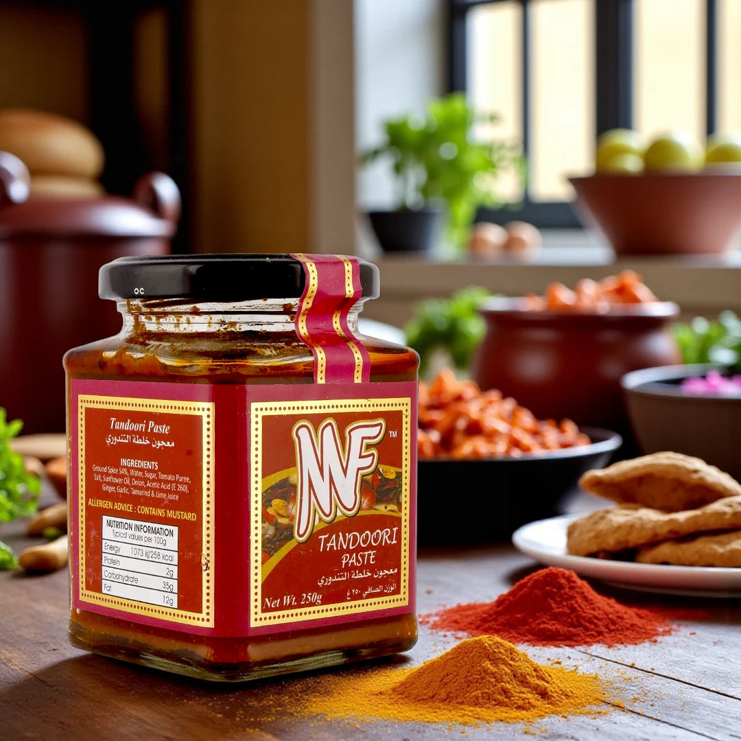 MF Tandoori Spice Paste β 250g | Authentic Indian Marinade for Chicken, Meat, Fish & Veggies | No Preservatives, No MSG, Halal - Damoo