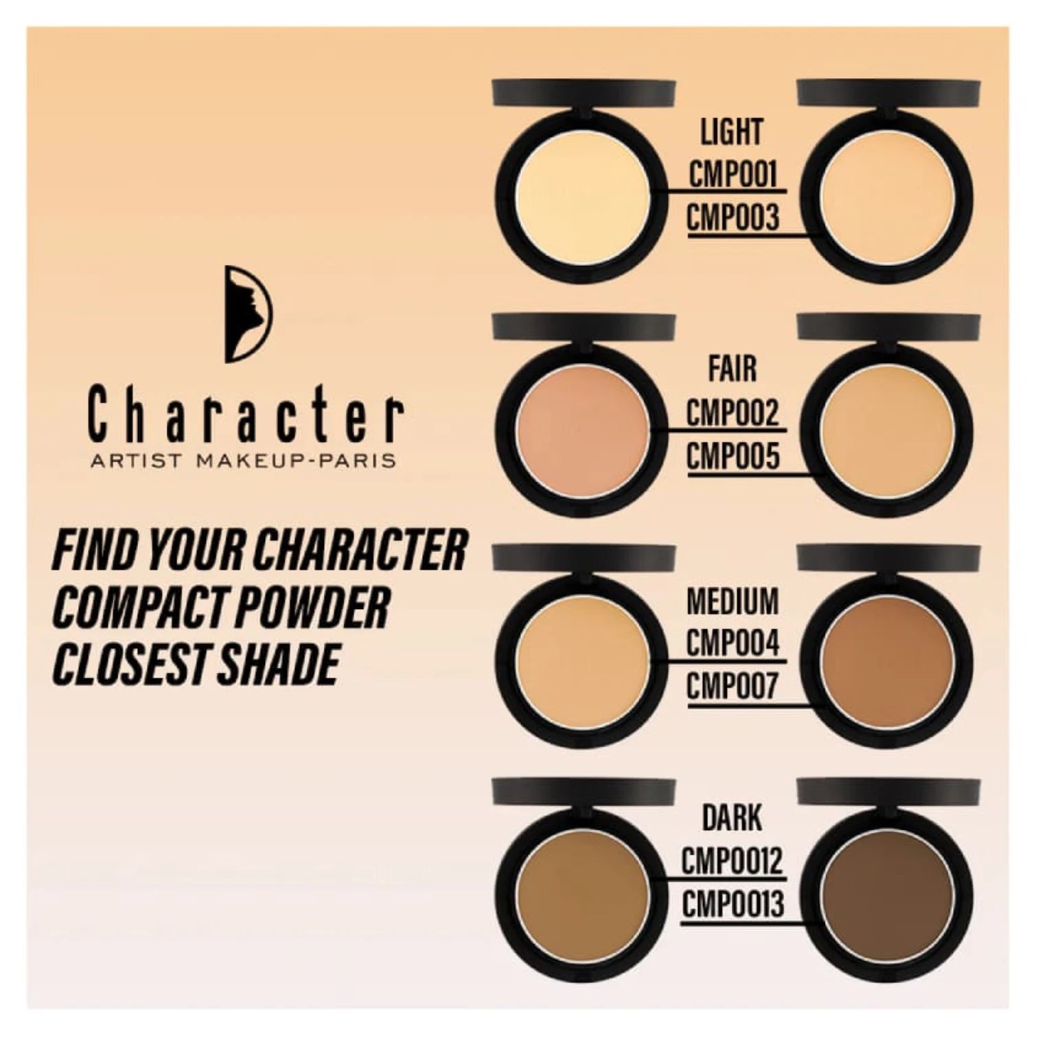 CHARACTER Micro Silk Powder CMP002 – Silky Matte Finish, Full Coverage, Lightweight & Long-Lasting Compact Powder for Smooth, Shine-Free Skin - Damoo