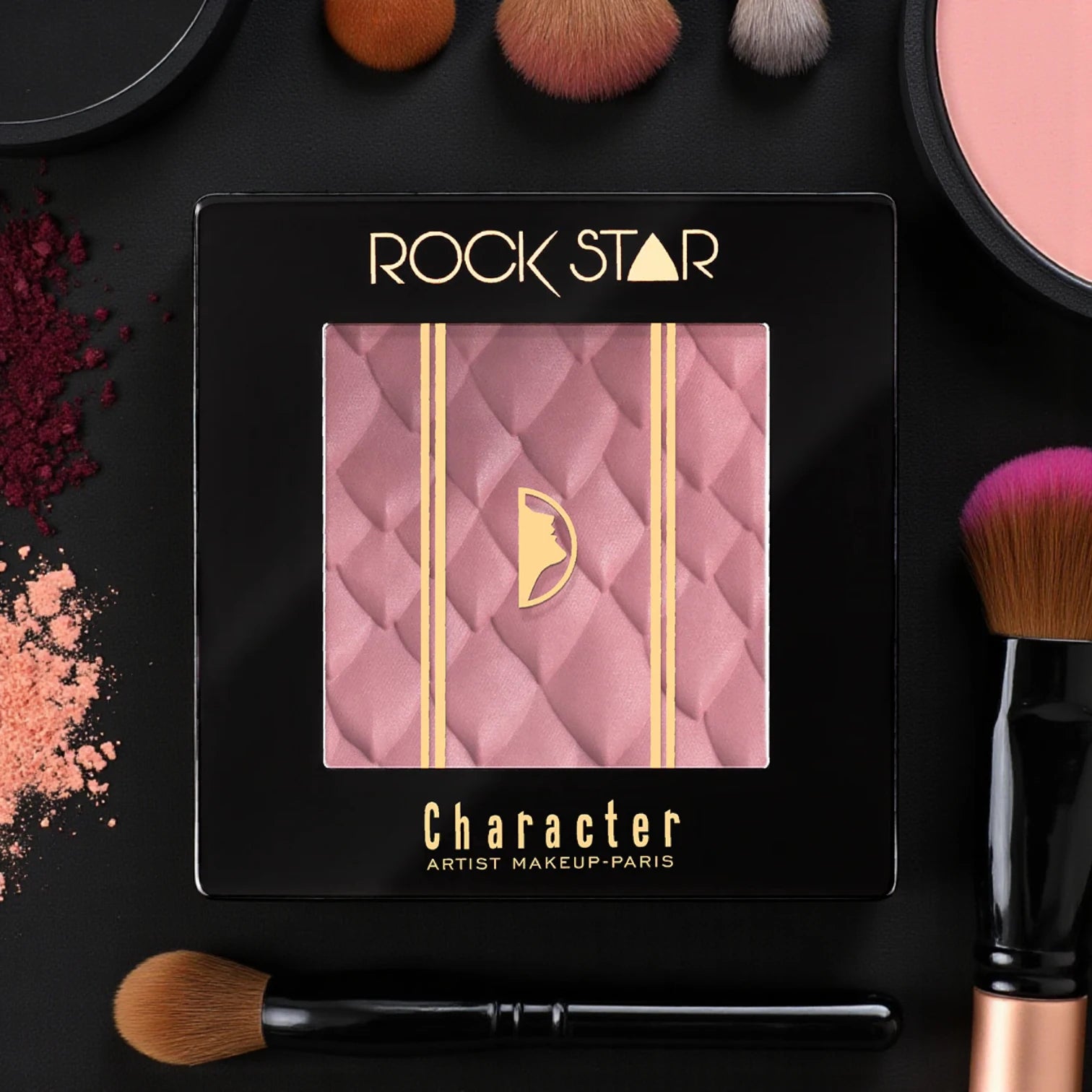 Character Rock Star Blush RSB008 – Lightweight, silky powder blush with ultra-fine pigments. Long-lasting, smudge-proof & multi-use for cheeks, lips & eyes. Paraben-free. - Damoo