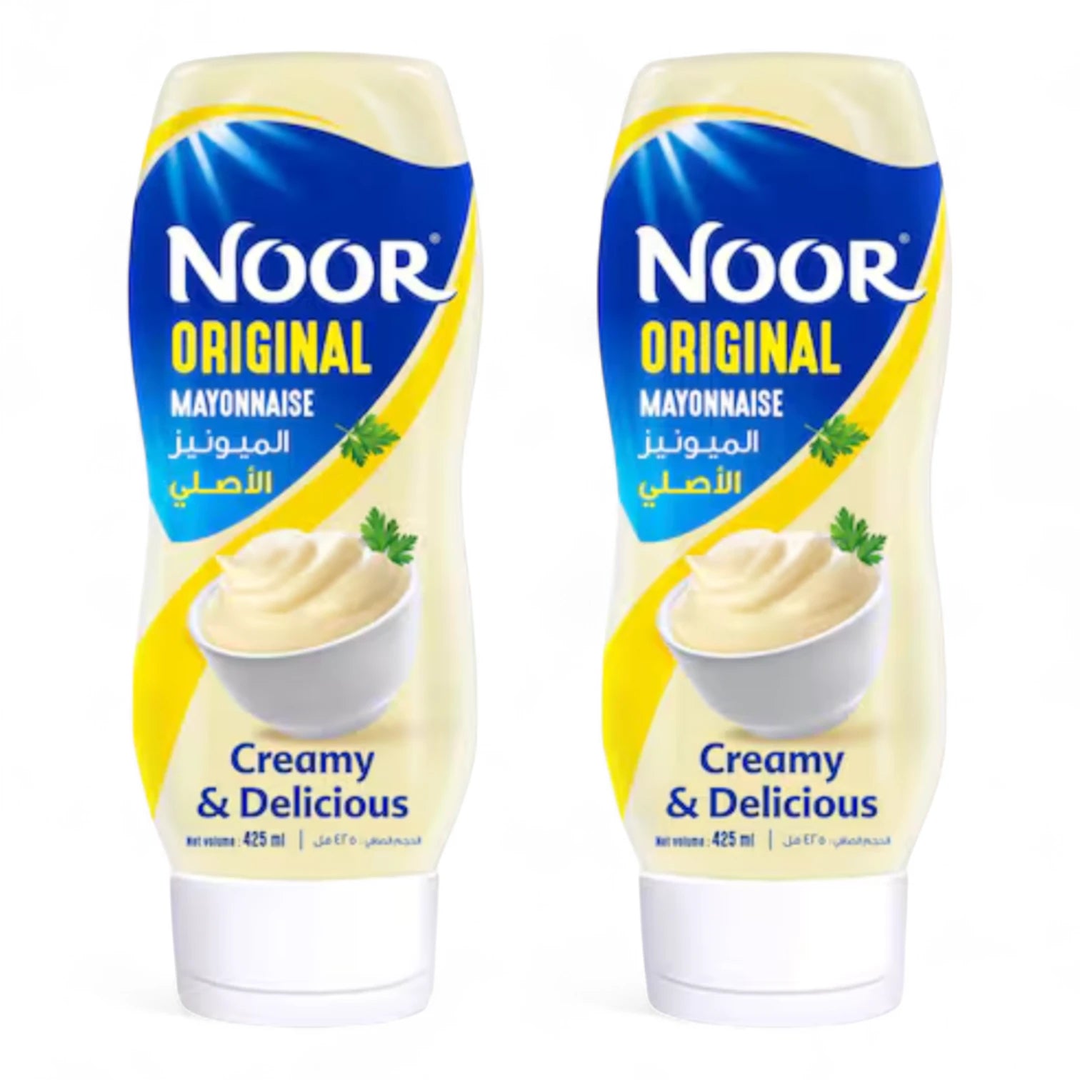 Noor Mayonnaise Original – Twin Pack (2 x 295ml) | Rich & Creamy Texture | No Artificial Preservatives | Perfect for Sandwiches, Salads, Dips & More - Damoo