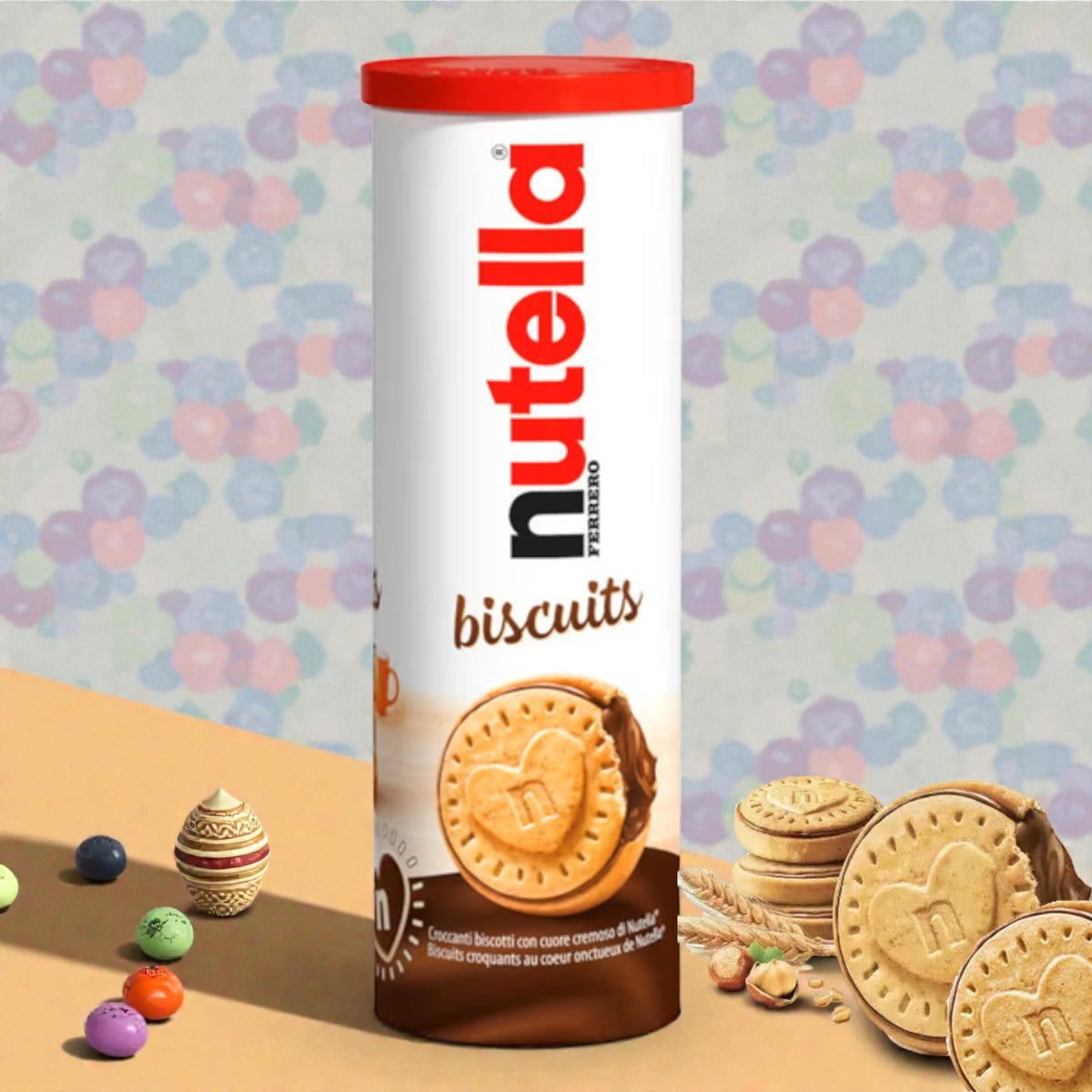 Nutella Chocolate Biscuits 12 Pieces – Crunchy Golden Biscuits with Creamy Nutella Filling - Damoo