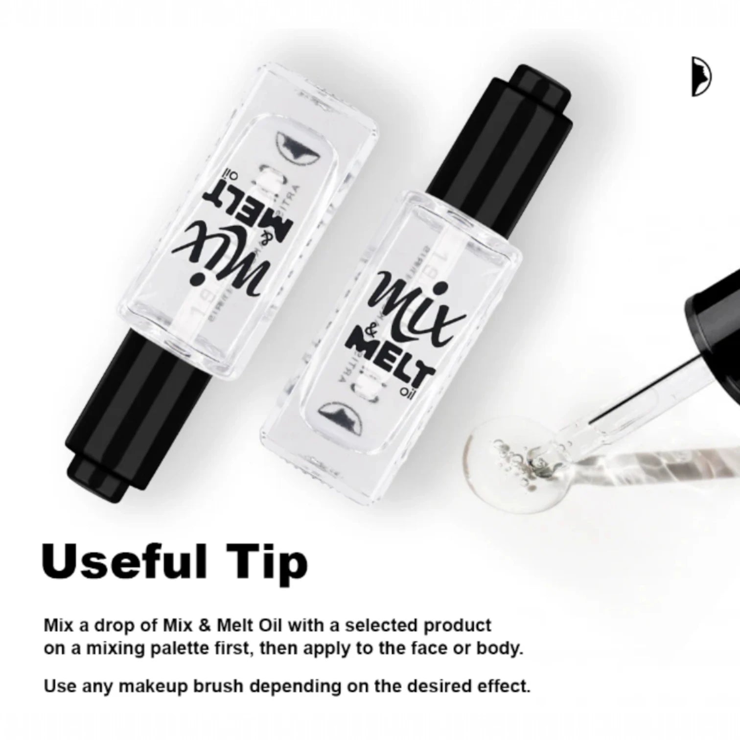 Character Cosmetics Mix & Melt Oil (MMT001) – Revives Dried Makeup, Smooth Blendable Formula, Vitamin-Enriched for Skin & Long-Lasting Use - Damoo