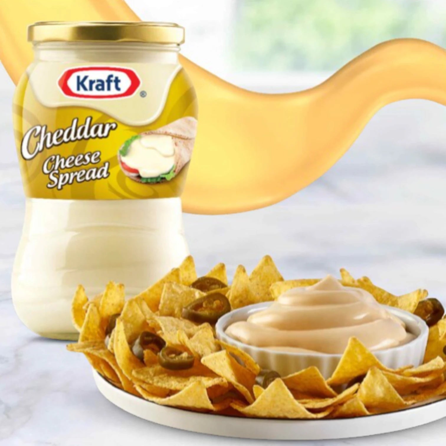 Kraft Cheddar Cheese Spread Jar – 480g | Smooth, Creamy Texture with Real Cow’s Milk Cheddar | Source of Calcium | Ideal for Sandwiches, Snacks & Dips - Damoo