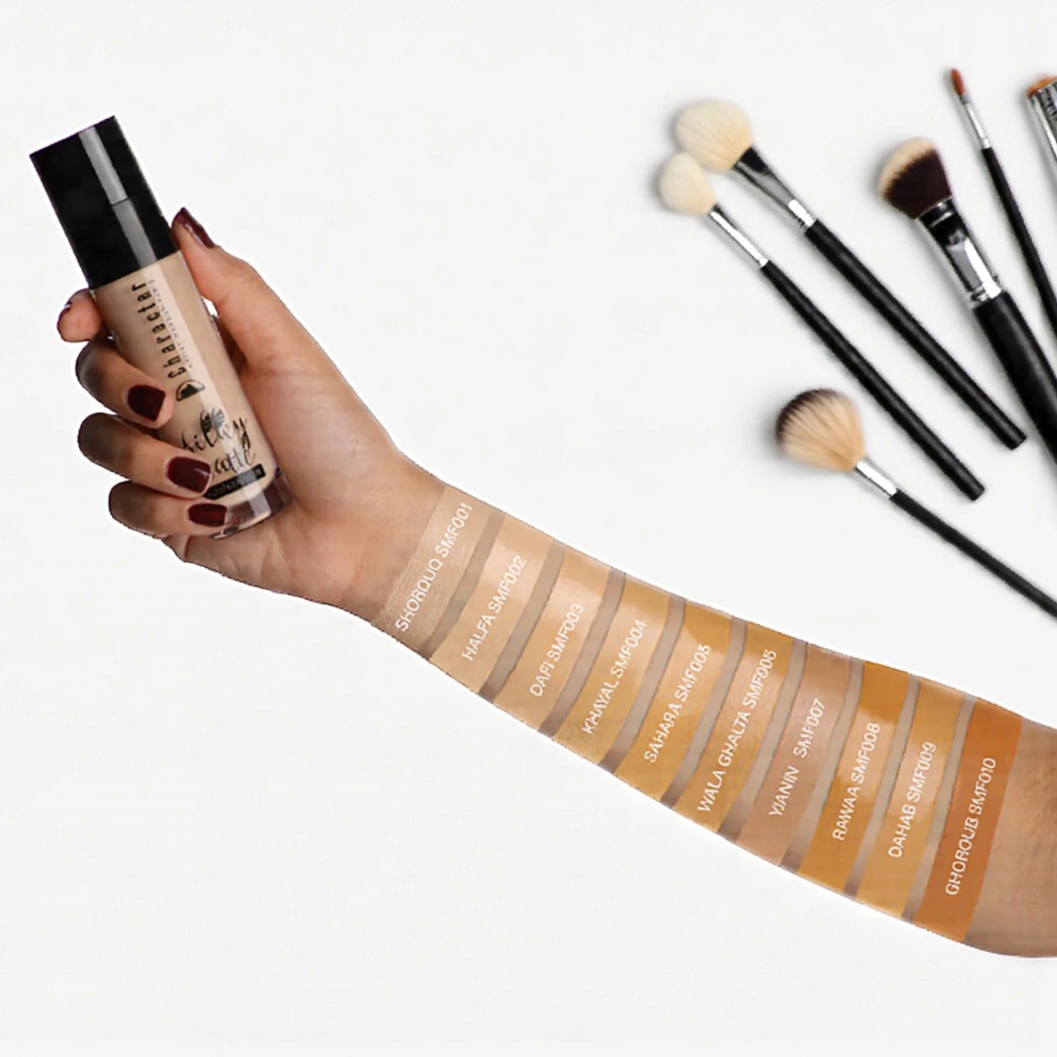 Character Silky Matte Foundation - Haifa (SMF002) | Water-Based, Oil-Free, 86% Skincare Formula, Long-Lasting 8-Hour Coverage, Hydrating & Anti-Inflammatory - Damoo