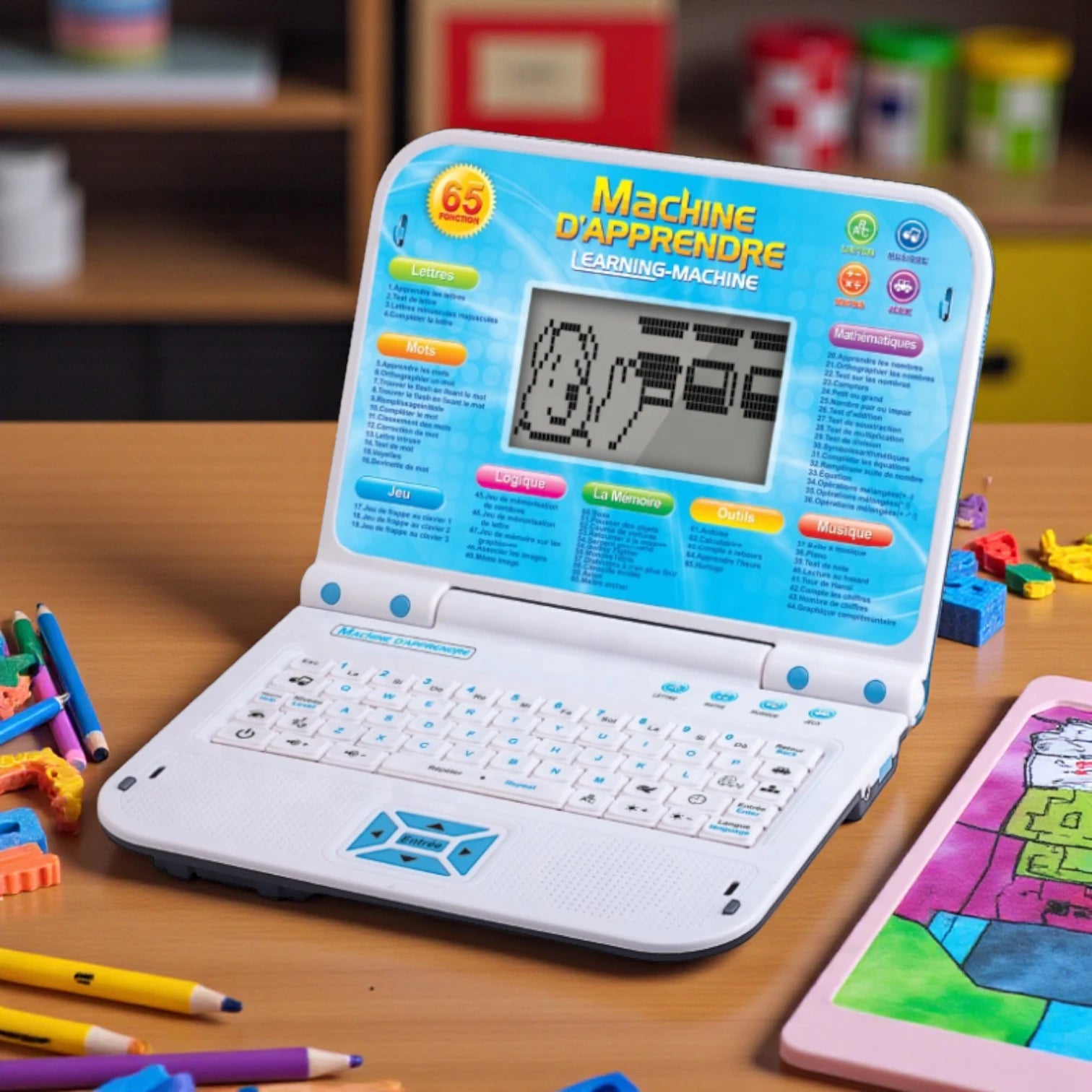 Bei Tian Children’s Learning Machine – Intelligent Educational Toy with 9 Learning Modes & 130 Functions | Early Development Laptop for Kids 3+
