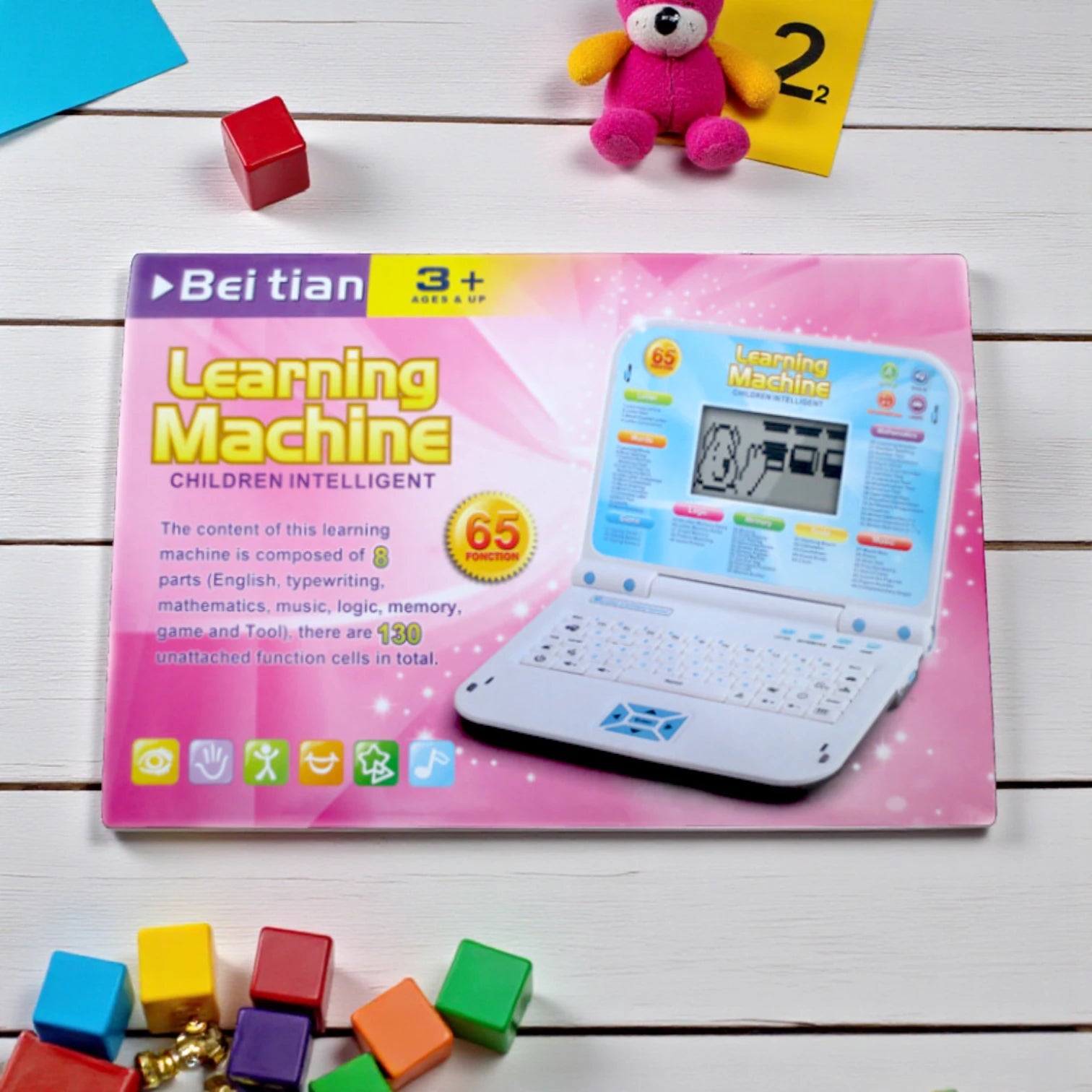 Bei Tian Children’s Learning Machine – Intelligent Educational Toy with 9 Learning Modes & 130 Functions | Early Development Laptop for Kids 3+