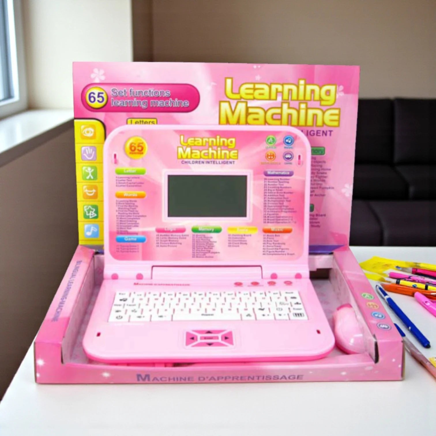 Bei Tian Children’s Learning Machine – Intelligent Educational Toy with 9 Learning Modes & 130 Functions | Early Development Laptop for Kids 3+