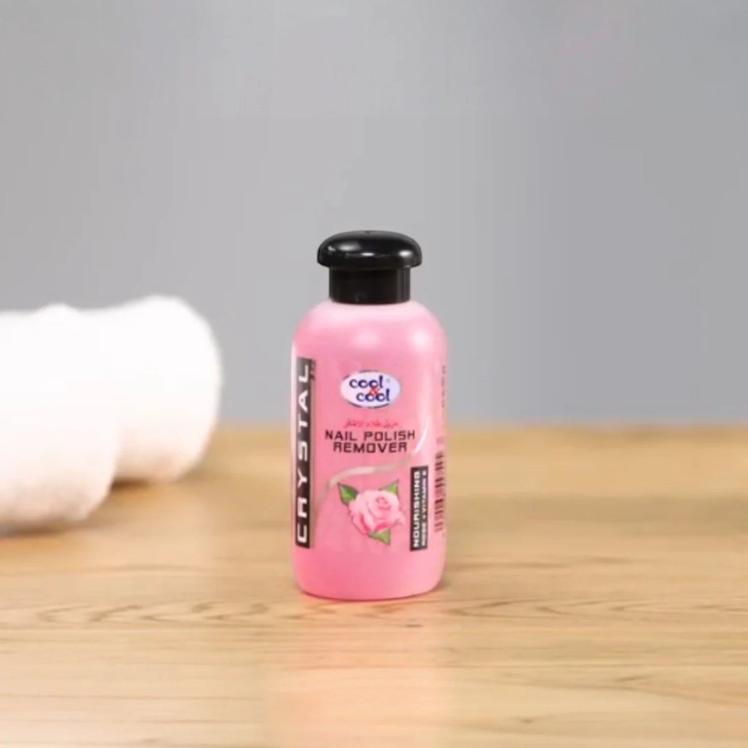 Cool & Cool Nail Polish Remover – Rose + Vitamin E – Acetone-Free, Enriched Formula – 100ml - Damoo