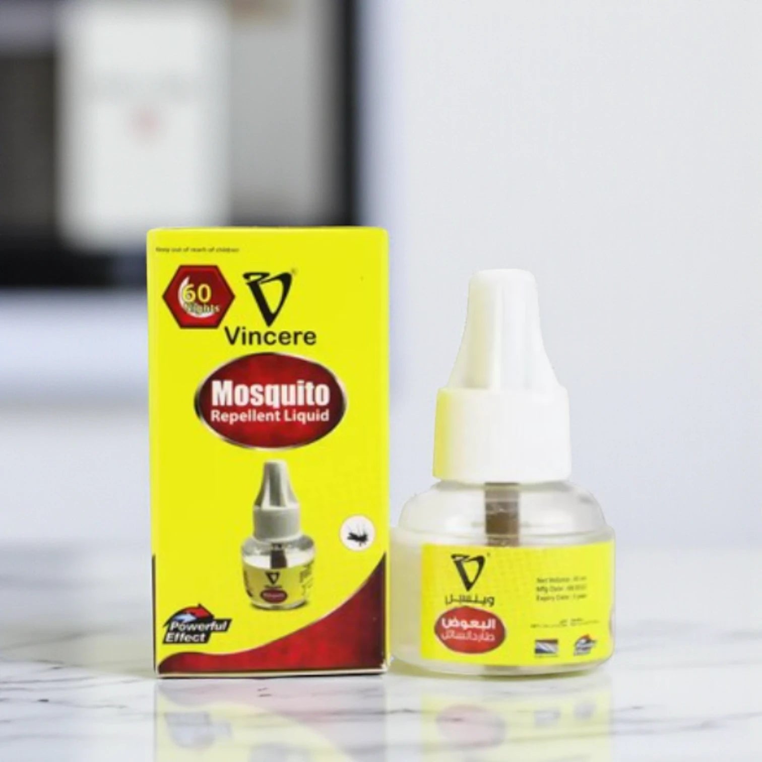 Vincere Mosquito Repellent Liquid Combo Pack – 2 Packages | Long-Lasting Indoor Protection with Heater & Refill, Safe & Effective - Damoo