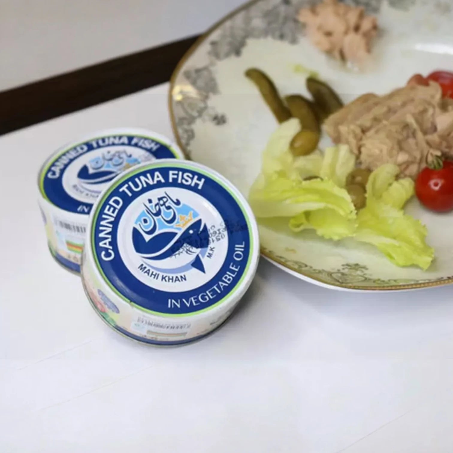 Mahi Khan Canned Tuna Fish Meat in Vegetable Oil – 180g | Premium Skipjack & Yellowfin Tuna, Tender Texture, Rich Flavor for Quick & Nutritious Meals - Damoo