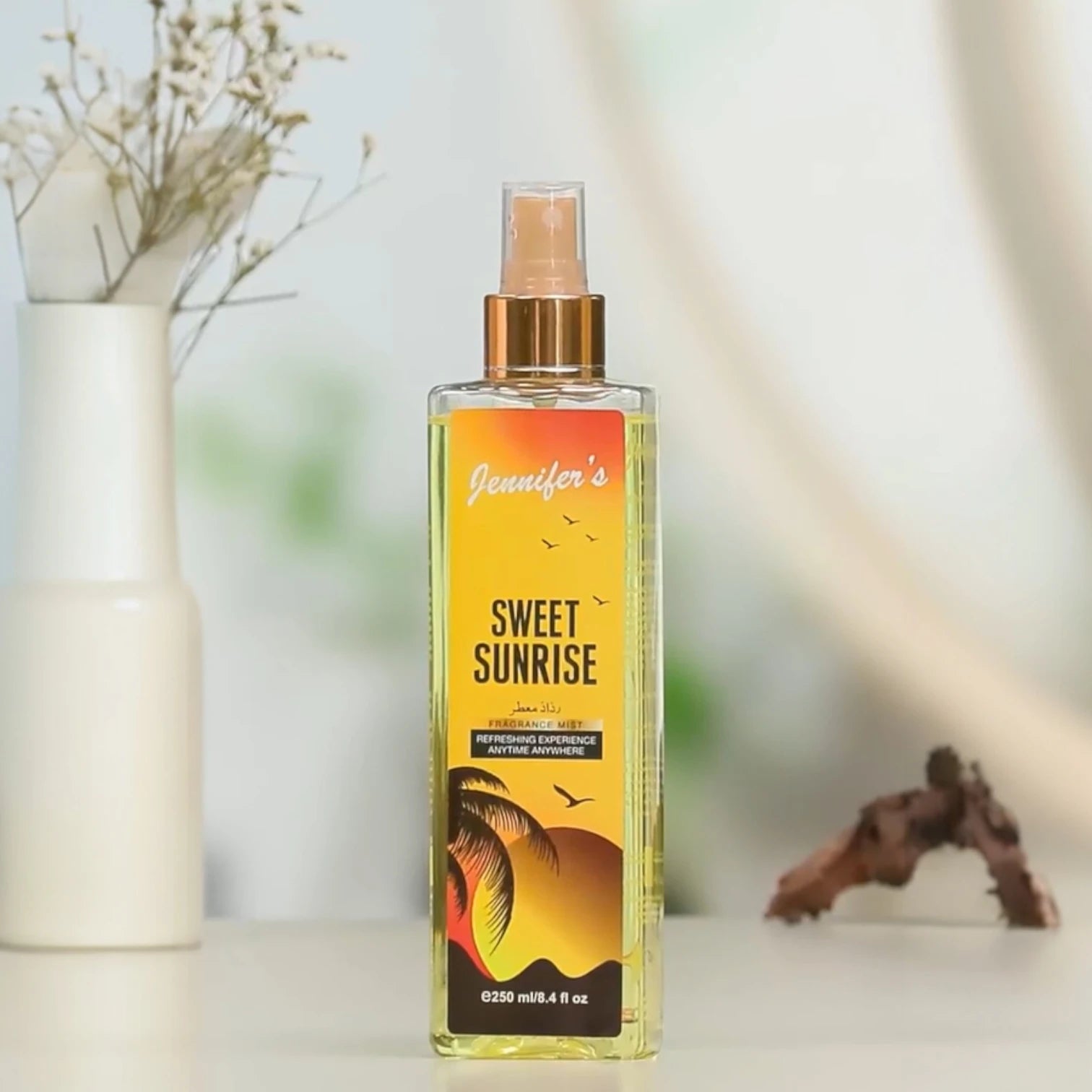 Jennifer’s Sweet Sunrise Fragrance Mist 250 ml – Gentle on Skin, Long-Lasting Citrus & Floral Scent, Refreshing Mist for Anytime, Anywhere - Damoo