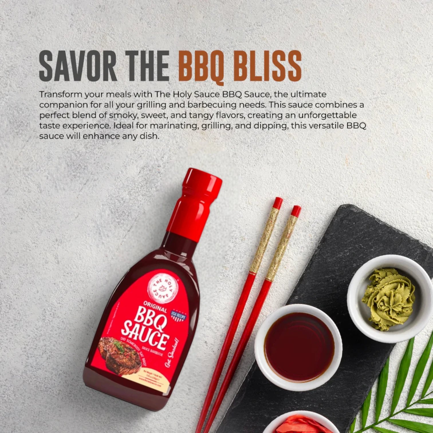 The Holy Sauce Original BBQ Sauce – 510g | Smoky, Sweet & Bold American-Style Flavor - Damoo