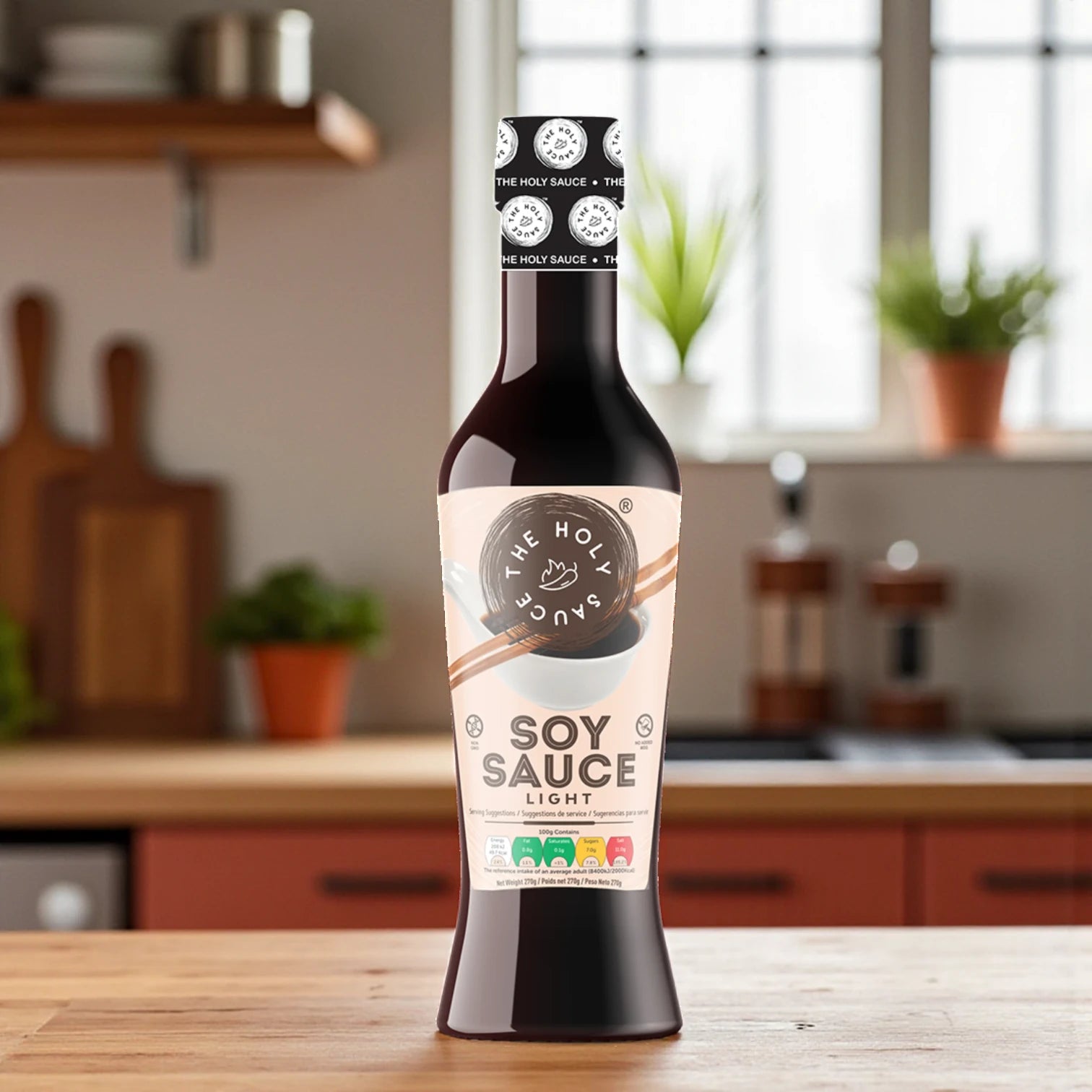 The Holy Sauce Light Soy Sauce – 280g | Naturally Brewed, No MSG | Mild, Savory Flavor for Everyday Cooking, Stir-Fries & Marinades - Damoo