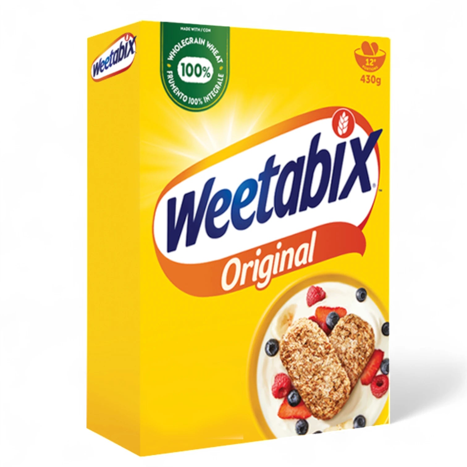 Weetabix Original Cereal – 430g | 100% Whole Grain Wheat Breakfast | High in Fibre & Vitamins | Nutritious Start to Your Day - Damoo