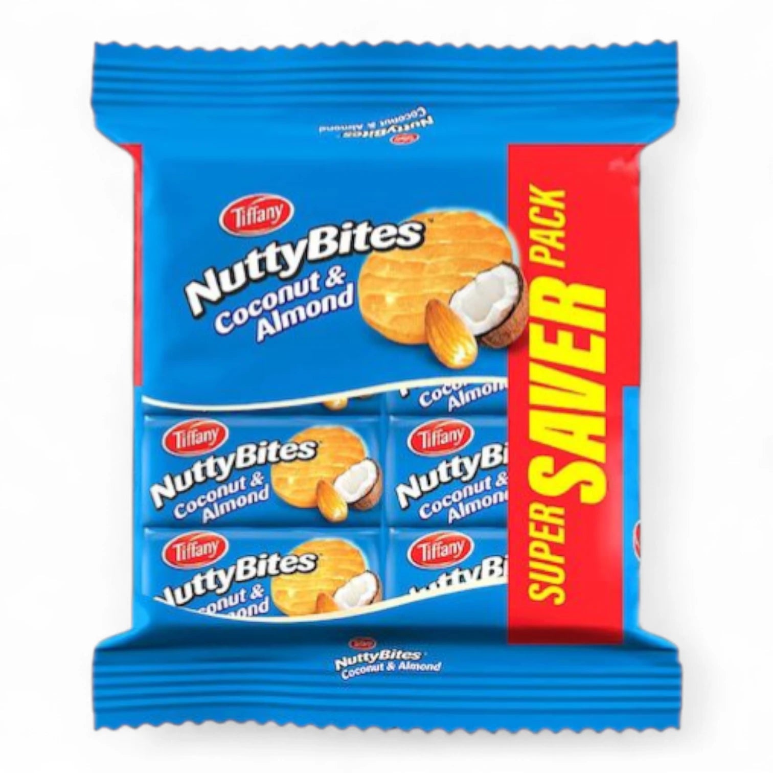 Tiffany Nutty Bites Coconut Almond – 8 x 72g | Crunchy Cookies with Toasted Coconut & Roasted Almonds – Perfect Tea Time Snack - Damoo