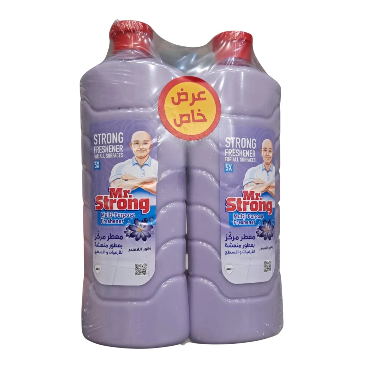 Mr. Strong Multi-Purpose Surface Freshener Lavender – 2 x 1L – Strong Long-Lasting Fragrance, All-Surface Cleaner, Special Offer Pack - Damoo