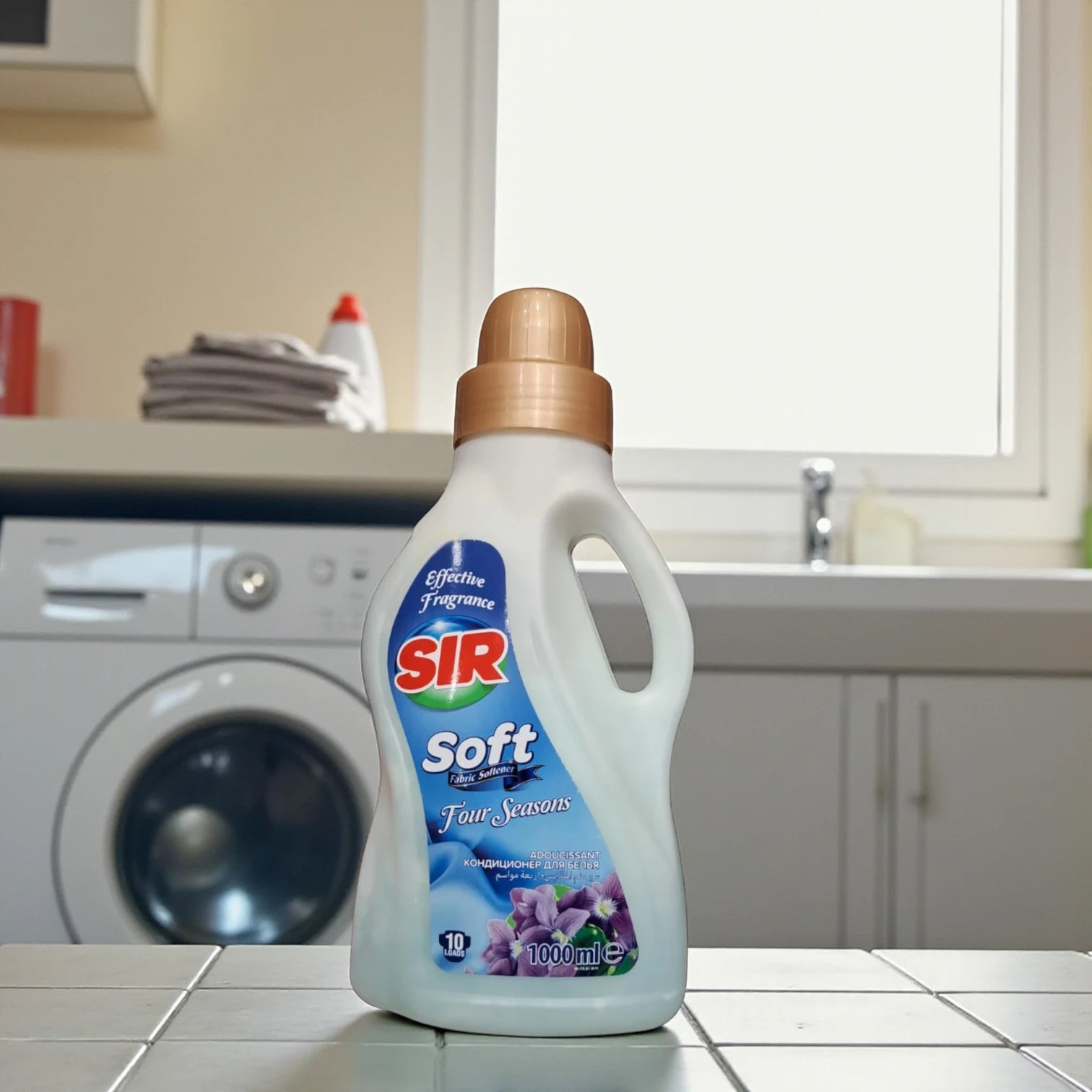 SIR Soft Fabric Softener Four Seasons 1000ml – Long-Lasting Fragrance, Gentle on Fabrics, 10 Loads - Damoo