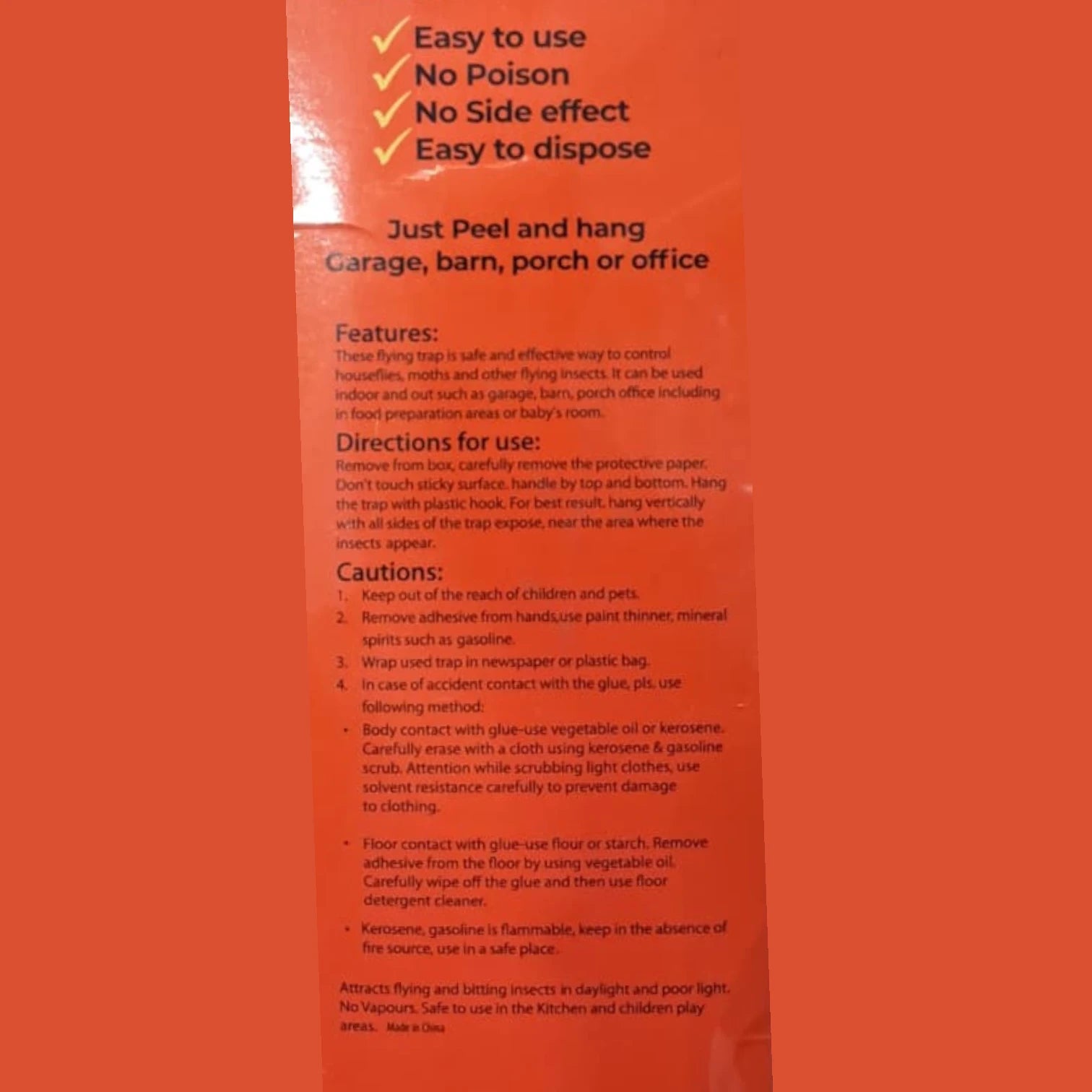 Podo Flying Insect Trap Extreme Power Glue – 2+1 Free (3 Packs) | Eco-Friendly, Chemical-Free Fly & Mosquito Catcher for Home, Office & Outdoor - Damoo
