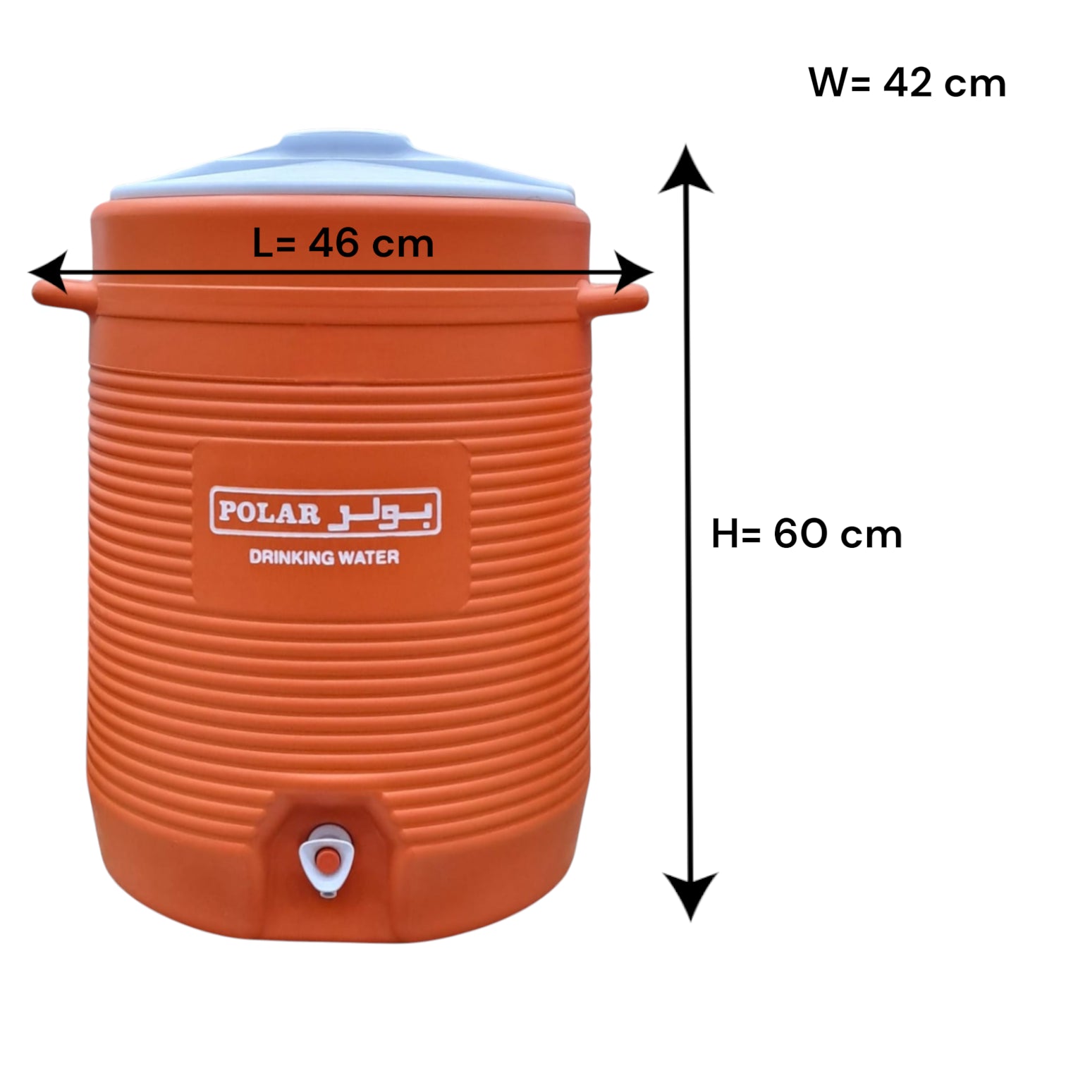 40L (10 Gallon) Camping Water Container with Faucet – Heavy-Duty Portable Water Jug & Cooler, Wide Mouth Opening, Leak-Proof Tap, Durable Outdoor Water Storage Tank for Survival, Travel & Emergencies - Damoo