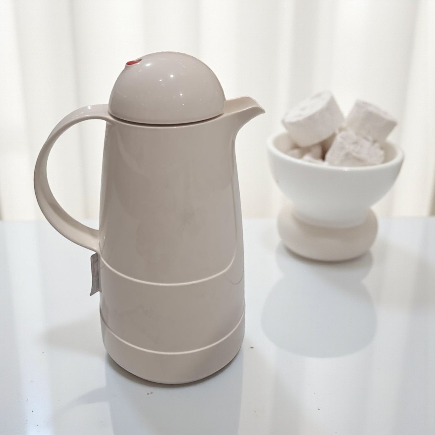 Rotpunkt 1.0L Vacuum Flask – Premium German-Made Insulated Thermos, Double-Walled Glass Liner, 24H Heat / 36H Cold Retention, BPA-Free Plastic, Dual-Function Screw Lid, Elegant & Leak-Proof Design - Damoo