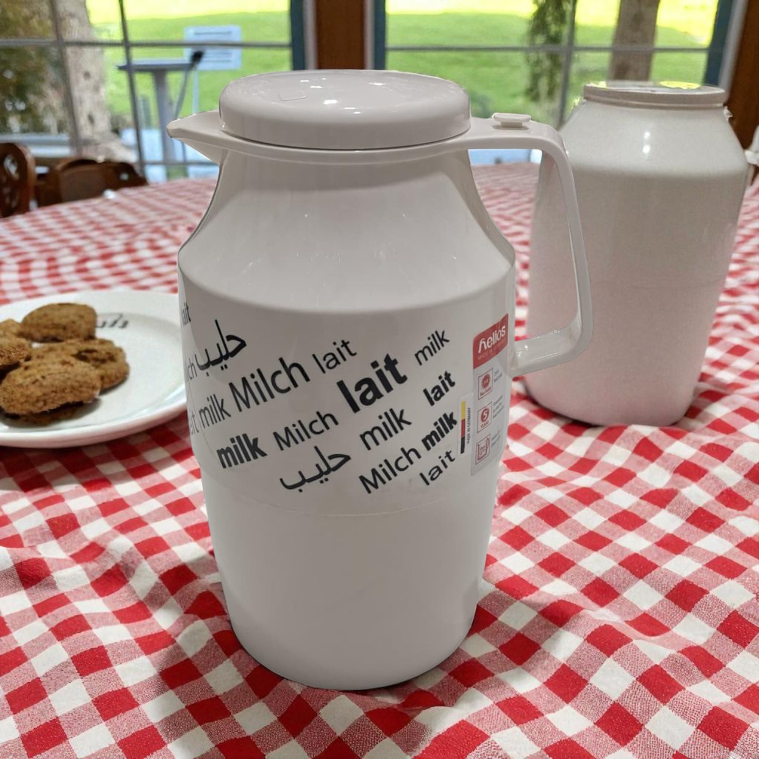 Helios Premium Thermos 1.3L – Elegant White Insulated Jug with Glass Q100 Liner, 24-Hour Hot & Cold Retention, and Modern Minimalist Design for Daily Use - Damoo