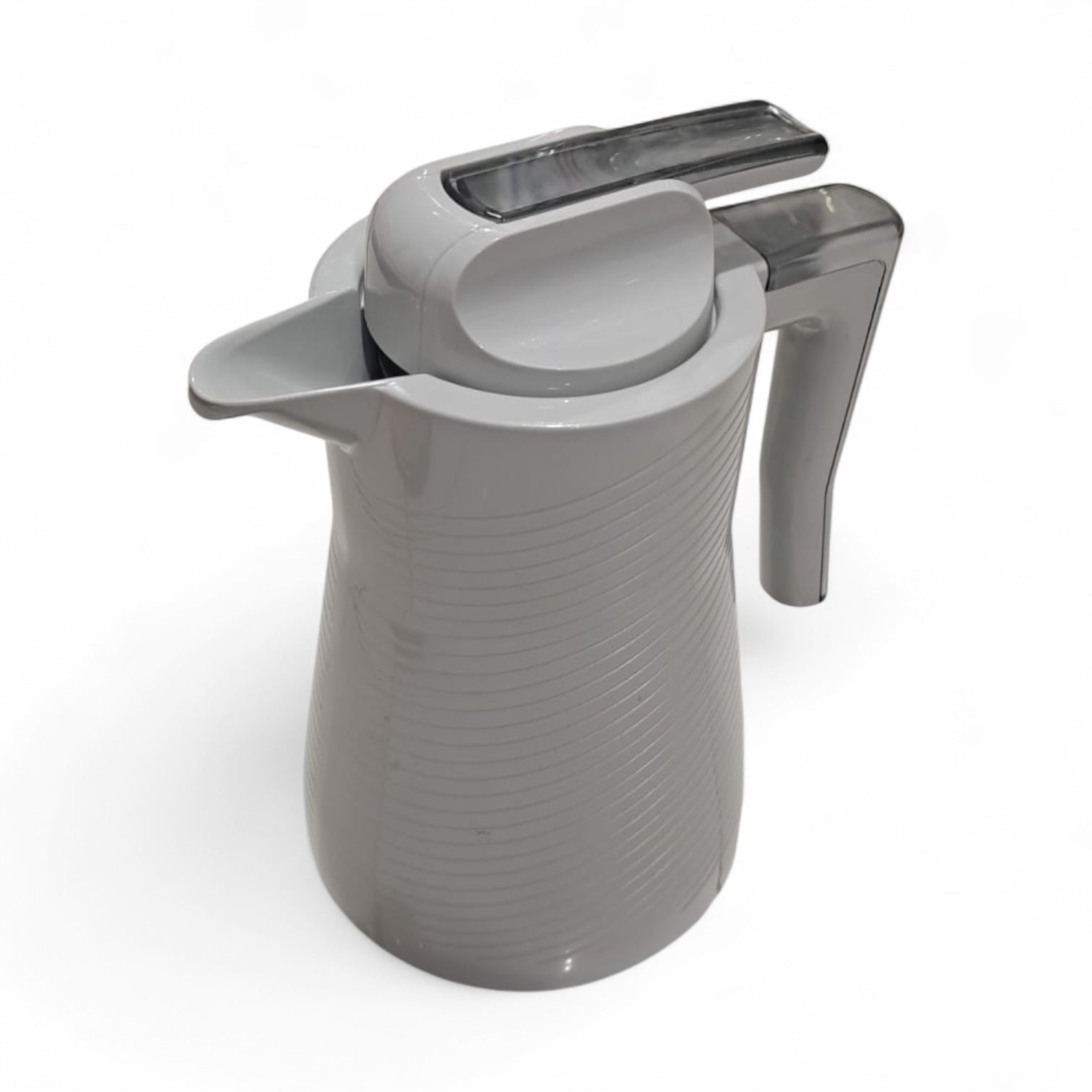 Modern Insulated Thermos Jug – Premium Double Wall Vacuum Flask with Elegant Curved Handle, Heat & Cold Retention Design, Leakproof Lid, and Textured Finish for Home, Office & Serving - Damoo