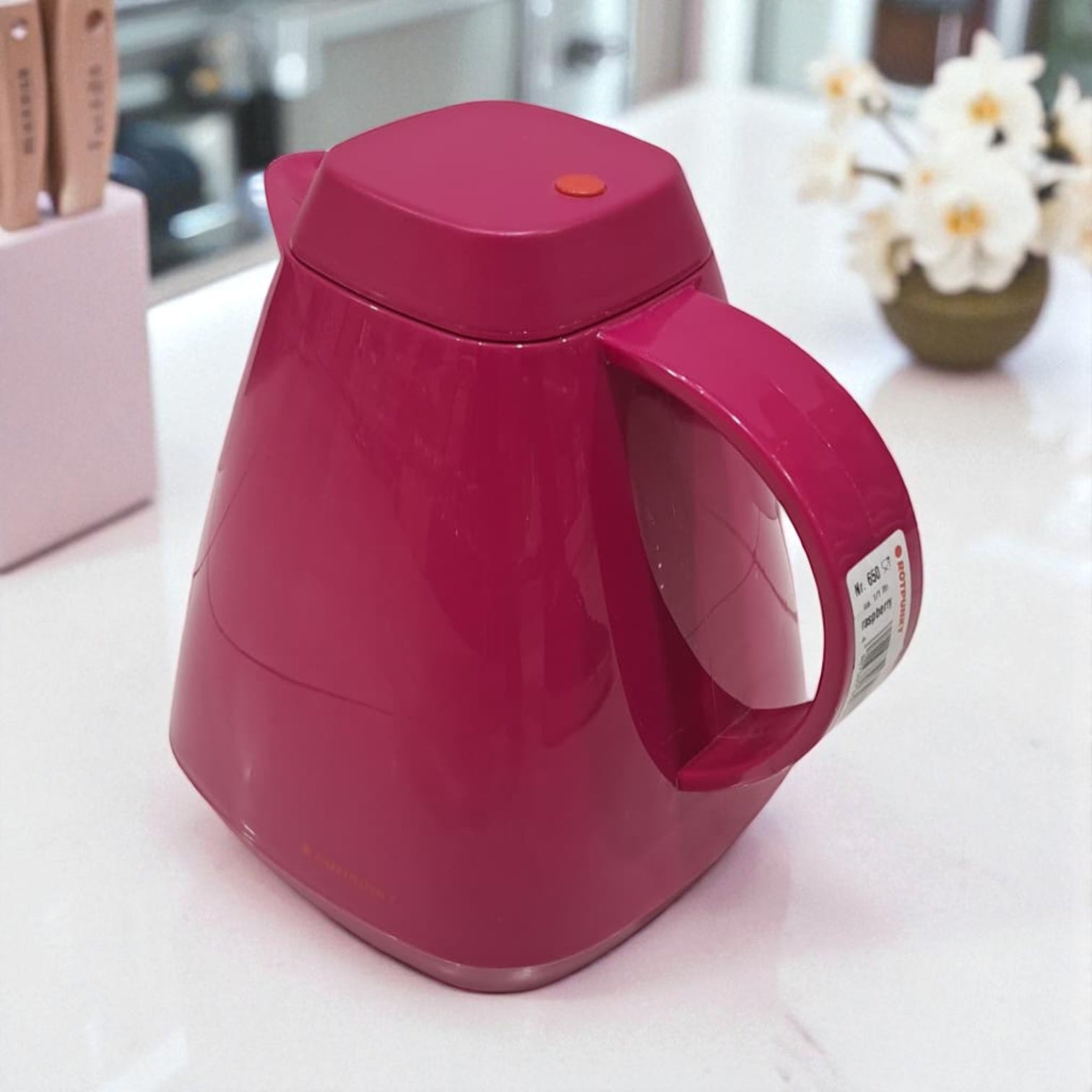 Rotpunkt Premium Insulated Thermos Jug 1.0L – Elegant Burgundy Vacuum Flask with 24-Hour Heat Retention, Modern Handle Design, and High-Quality Double-Wall Construction for Everyday Use - Damoo