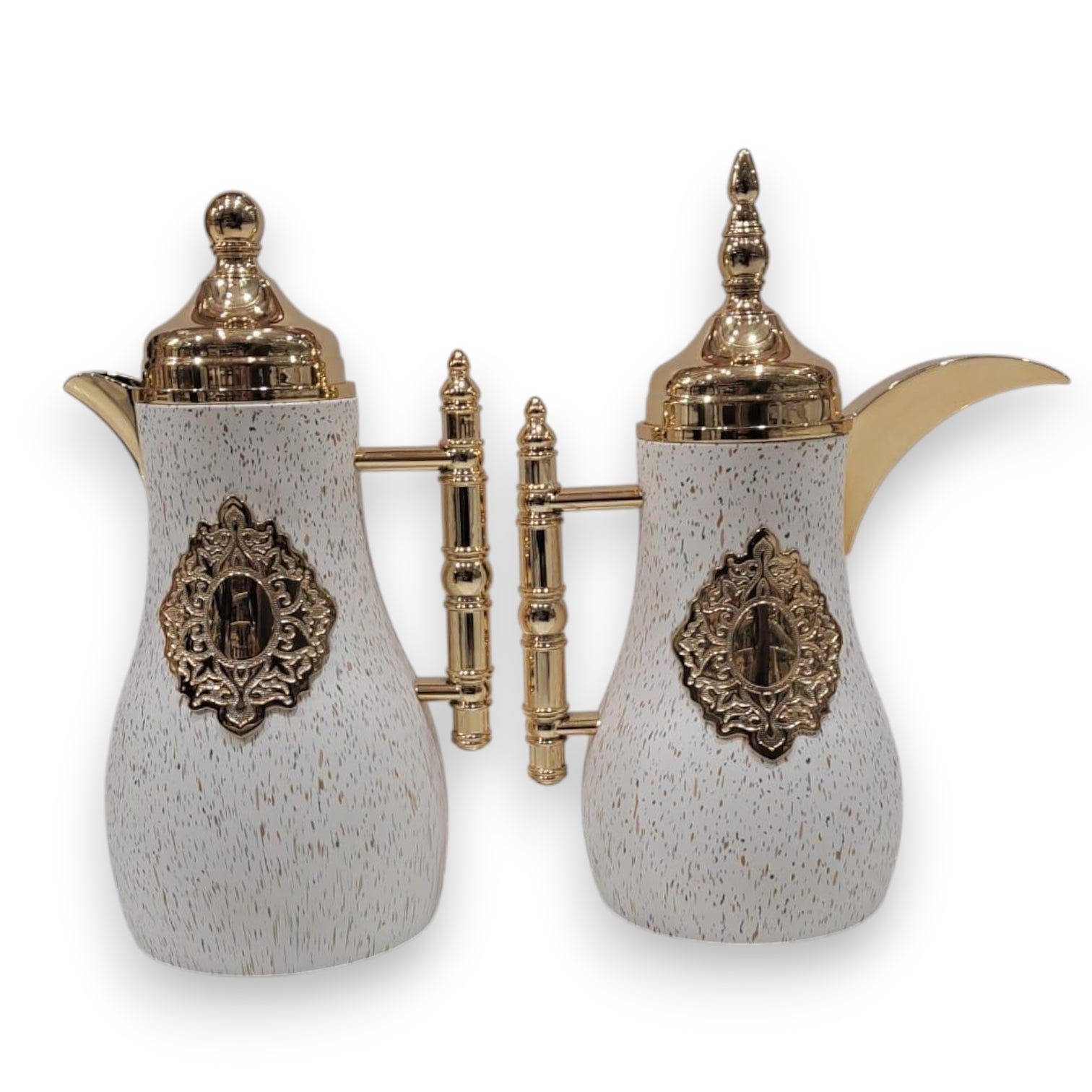 Pilsco Vacuum Flask Set – 0.7L & 1.0L Double Wall Insulated Coffee & Tea Thermos with Elegant Handle Design | Arabic Style Hot & Cold Server Set - Damoo