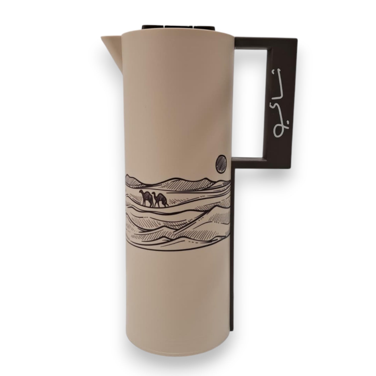 1.0 Liter Arabic Desert Design Vacuum Flask – Premium Double Wall Insulated Tea Thermos with Secure Flip Lid, Ergonomic Handle & Long-Lasting Heat Retention – Ideal for Home, Office, Travel & Gifting - Damoo