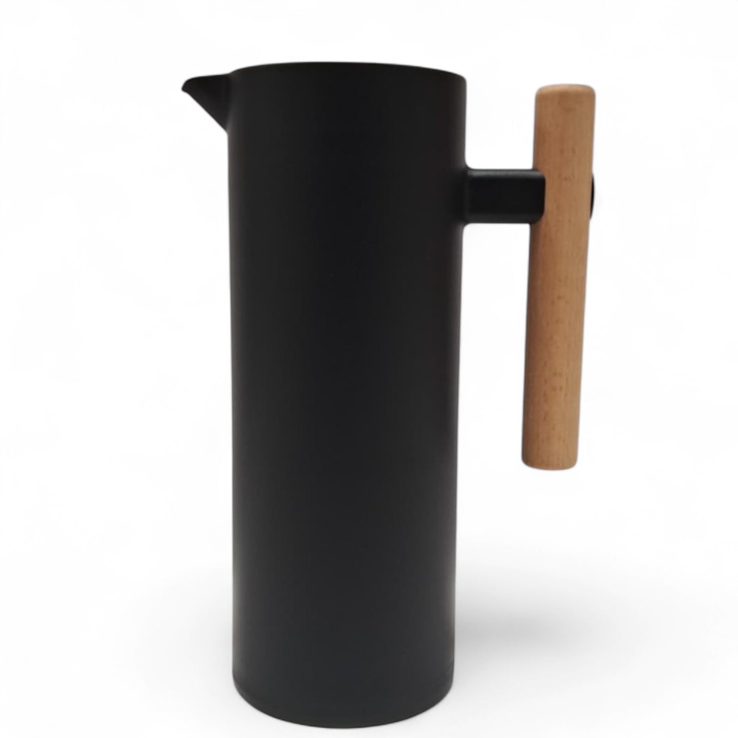 VOGATI 1.0L Premium Vacuum Thermos Flask – Modern Matte Design with Wooden Handle | Double Wall Insulated Carafe for Hot & Cold Drinks - Damoo