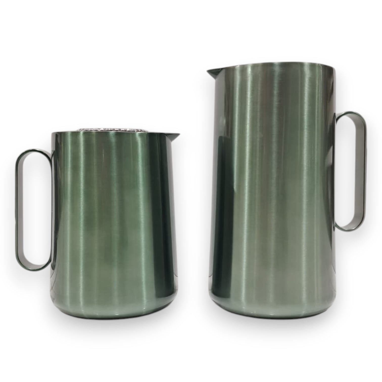 Stainless Steel Double Wall Vacuum Flask Set – 0.35L + 0.6L Insulated Coffee & Tea Thermos with Elegant Metallic Finish and Easy-Pour Handle – Modern Thermal Jugs for Home, Office & Travel - Damoo