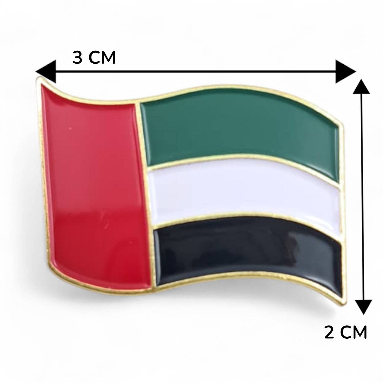 UAE National Flag Metal Badge – Premium Enamel Lapel Pin with Waving Flag Design for National Day, Flag Day, and Official Events - Damoo