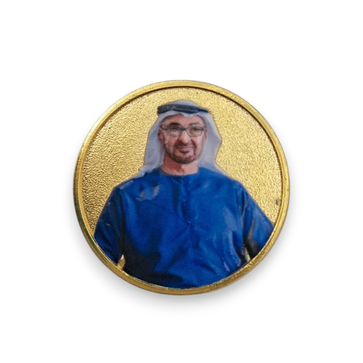 UAE Leadership Magnetic Badge – Premium Round Gold Lapel Pin | Patriotic Accessory for National Day & Government Events - Damoo