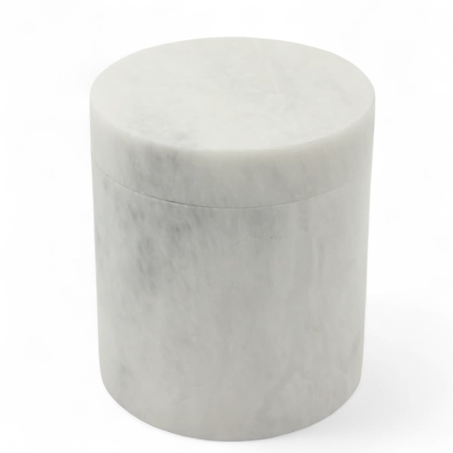 Luxury Marble Storage Jar with Lid – Elegant Cylindrical Canister for Kitchen Spices, Bathroom Essentials, Jewelry & Home Décor Organization