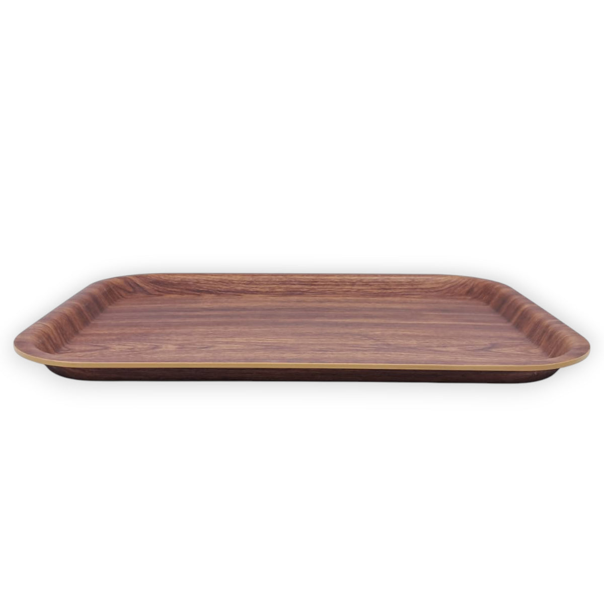 Evelin Rectangular Serving Tray Wood Design | Large Turkish-Made Plastic Tray for Food, Drinks & Snacks | Durable, Lightweight & Easy to Clean
