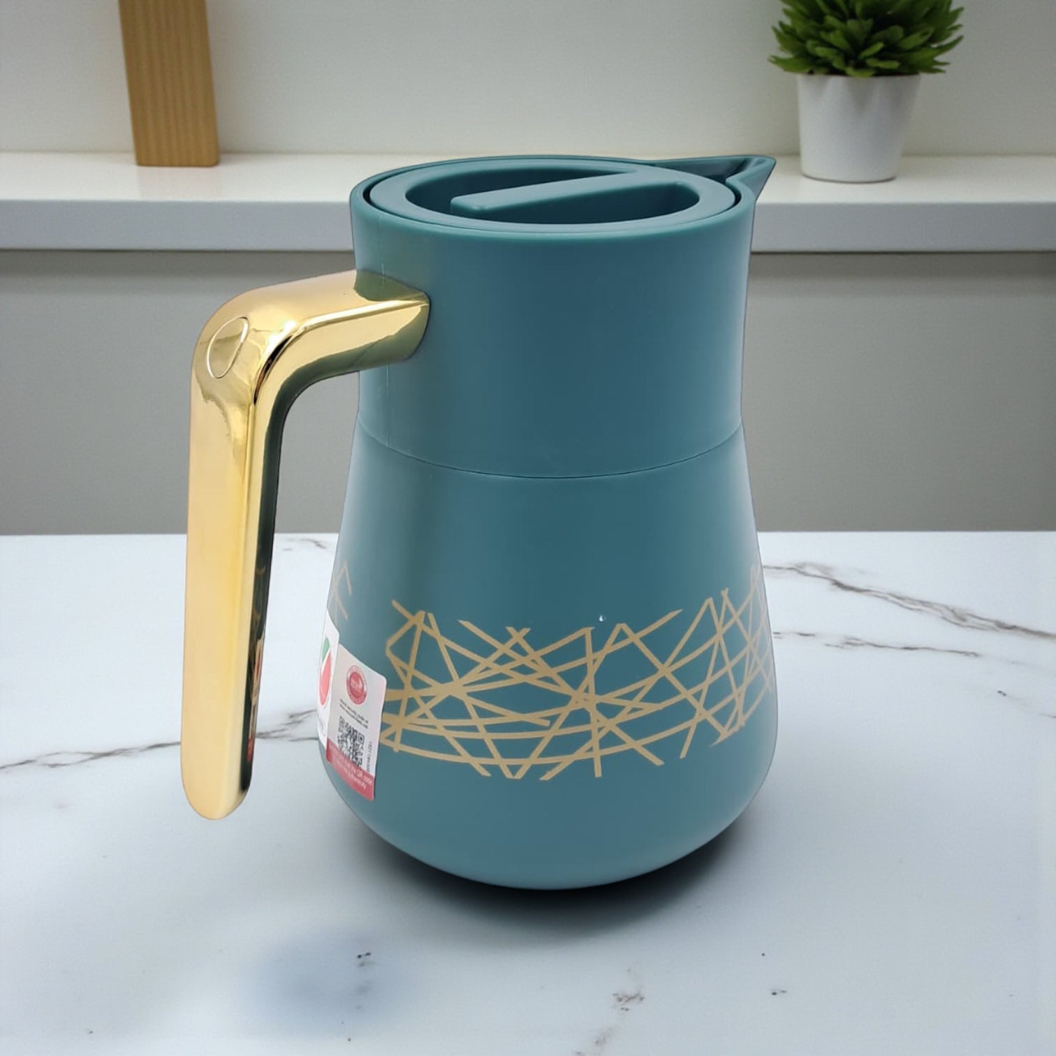 Regal 0.5L Stainless Steel Vacuum Jug – Double Wall Thermos Flask with Wood-Style Handle | Keeps Beverages Hot for 12 Hours & Cold for 24 Hours - TSC04 - Damoo