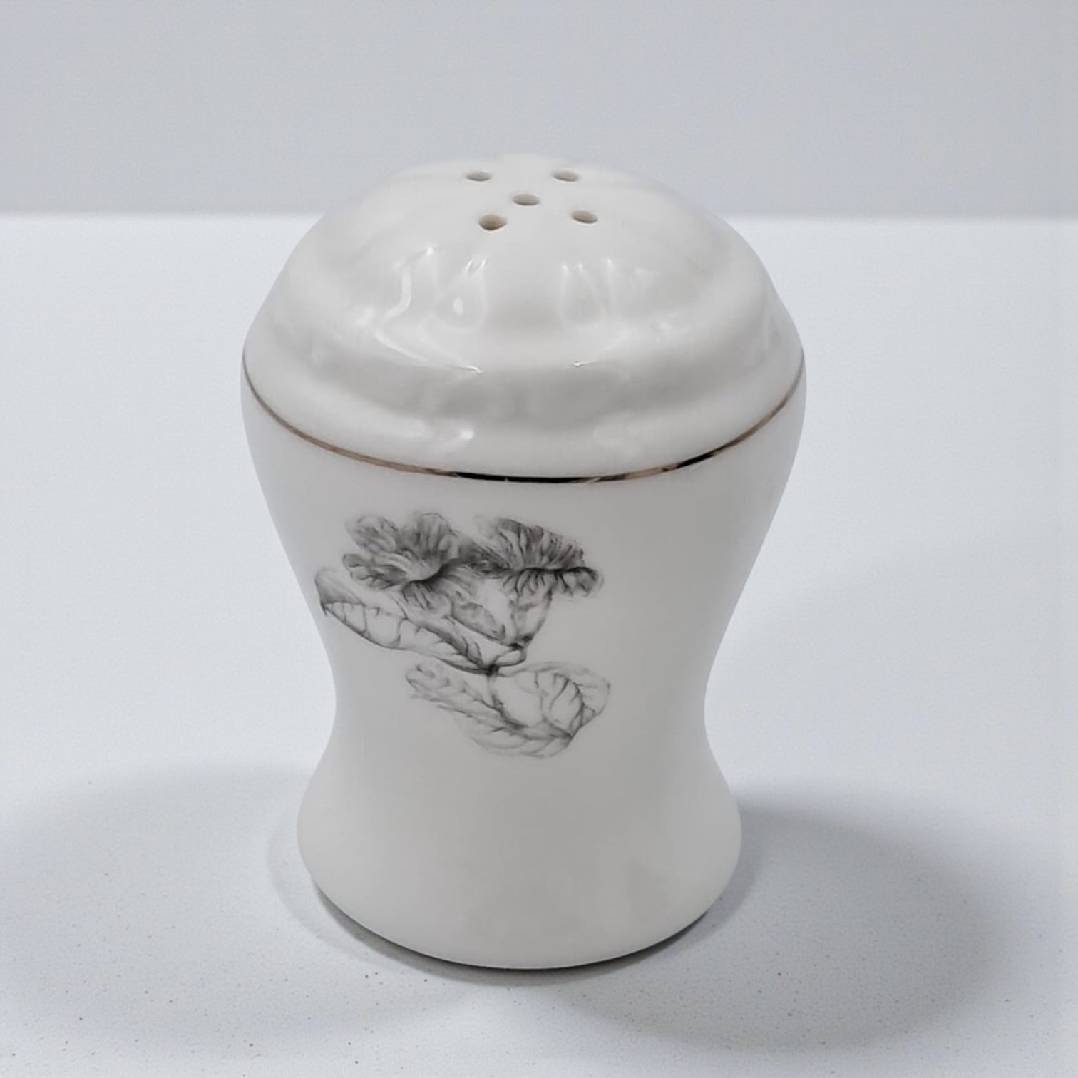 Solecasa Porcelain Salt & Pepper Shaker Set – Elegant Modern Bone China with Floral Design | Decorative Tabletop Seasoning Set