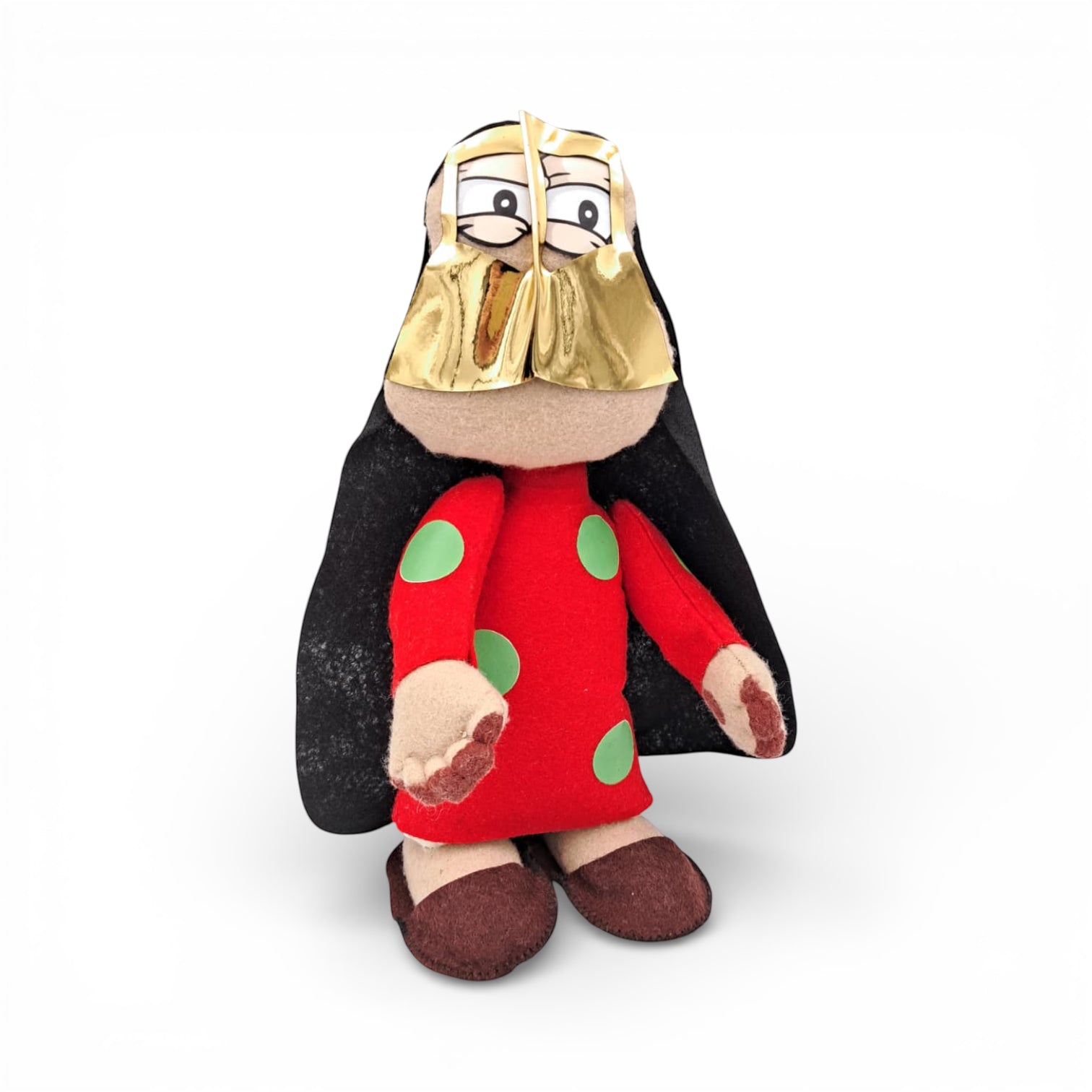 Freej Um Saeed Traditional Emirati Doll – Authentic Heritage Character Figure for Haq Al Lail, National Day & Cultural Décor, Soft Plush Collectible Inspired by Emirati TV Icon (34H x 20L × 14W CM) - Damoo