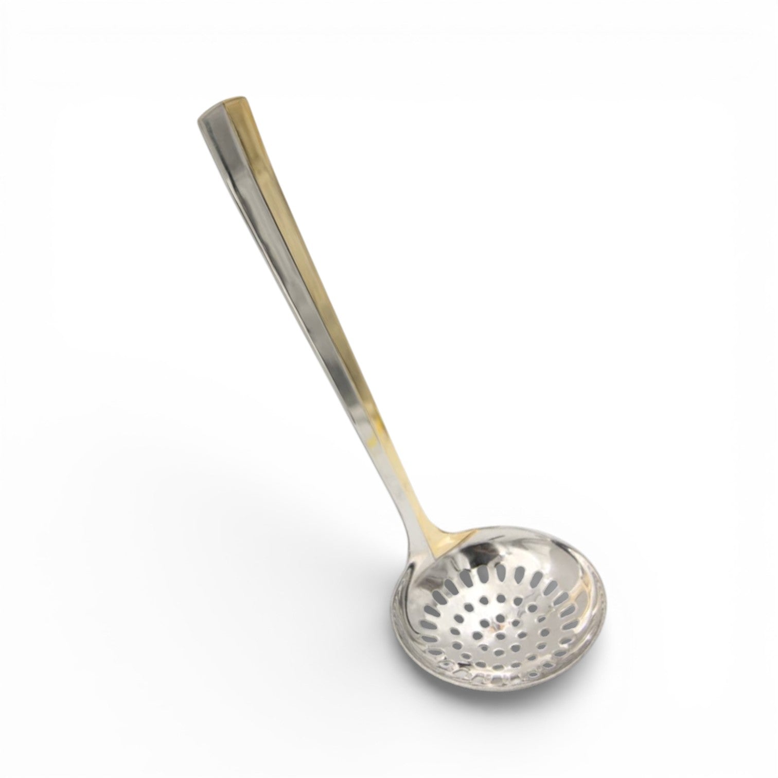 Yuniverse Stainless Steel Skimmer Spoon Strainer Ladle with Perforated Bowl & Long Handle – Oil Draining Cooking Utensil for Frying, Boiling & Straining - Damoo
