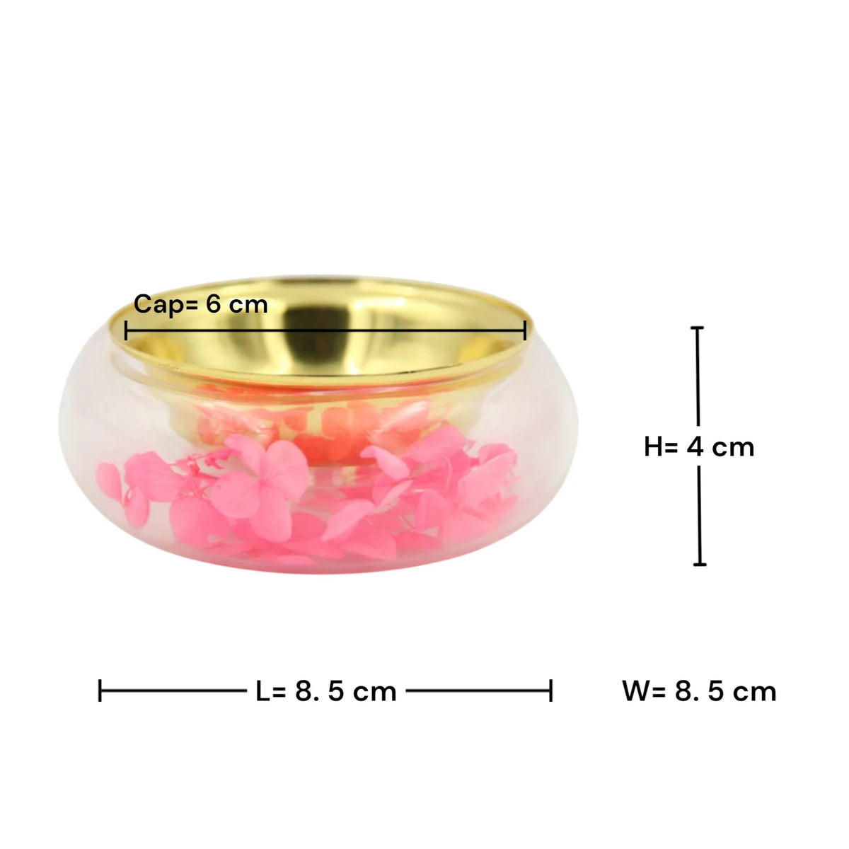 Mini Decorative Incense Burner Bowl – Compact Bakhoor & Fragrance Holder with Perforated Inner Cup (4H x 8.5L × 8.5W CM) - Damoo