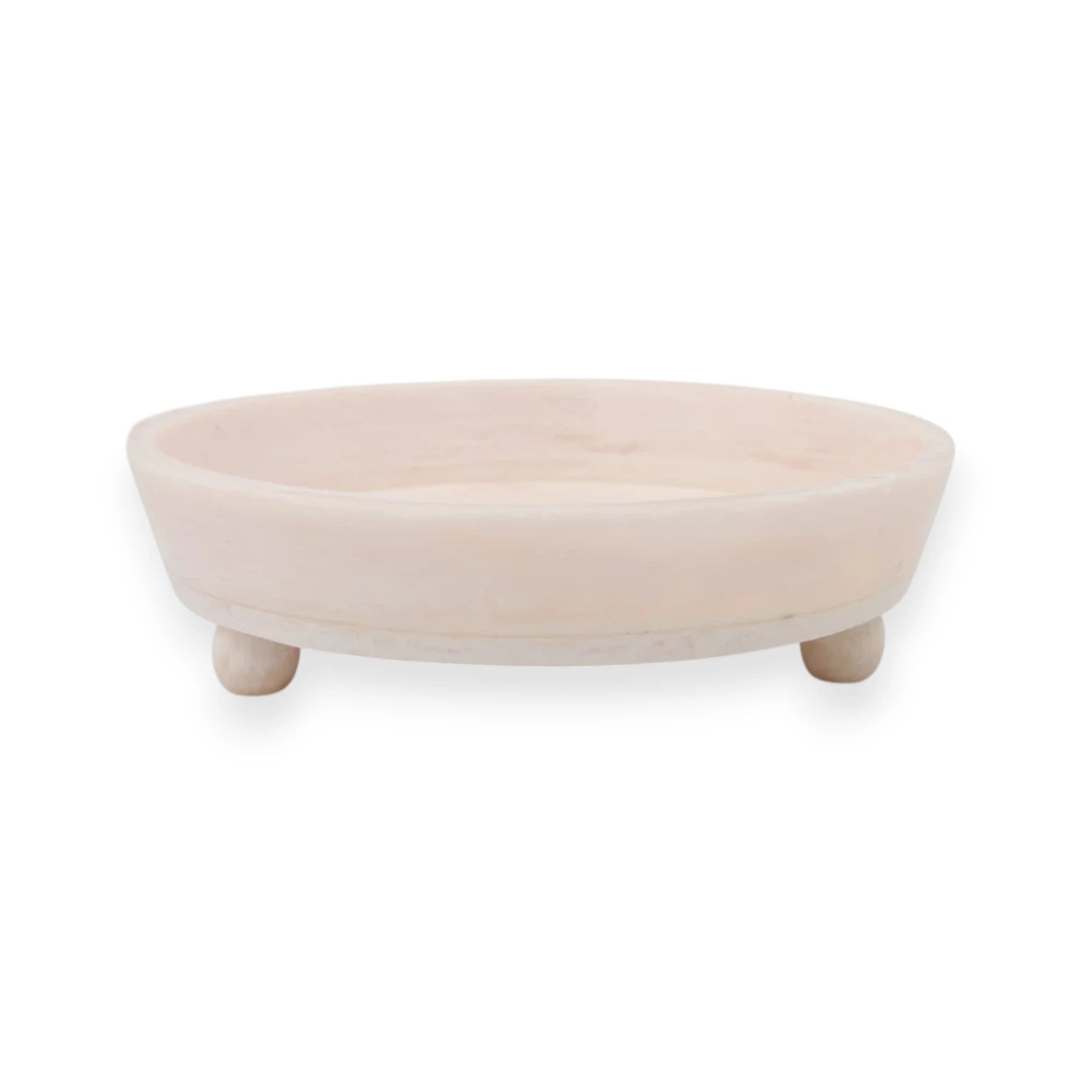 Round Decorative Serving Tray with Raised Base Stand – Elegant Tabletop Display Dish for Snacks & Décor - Damoo