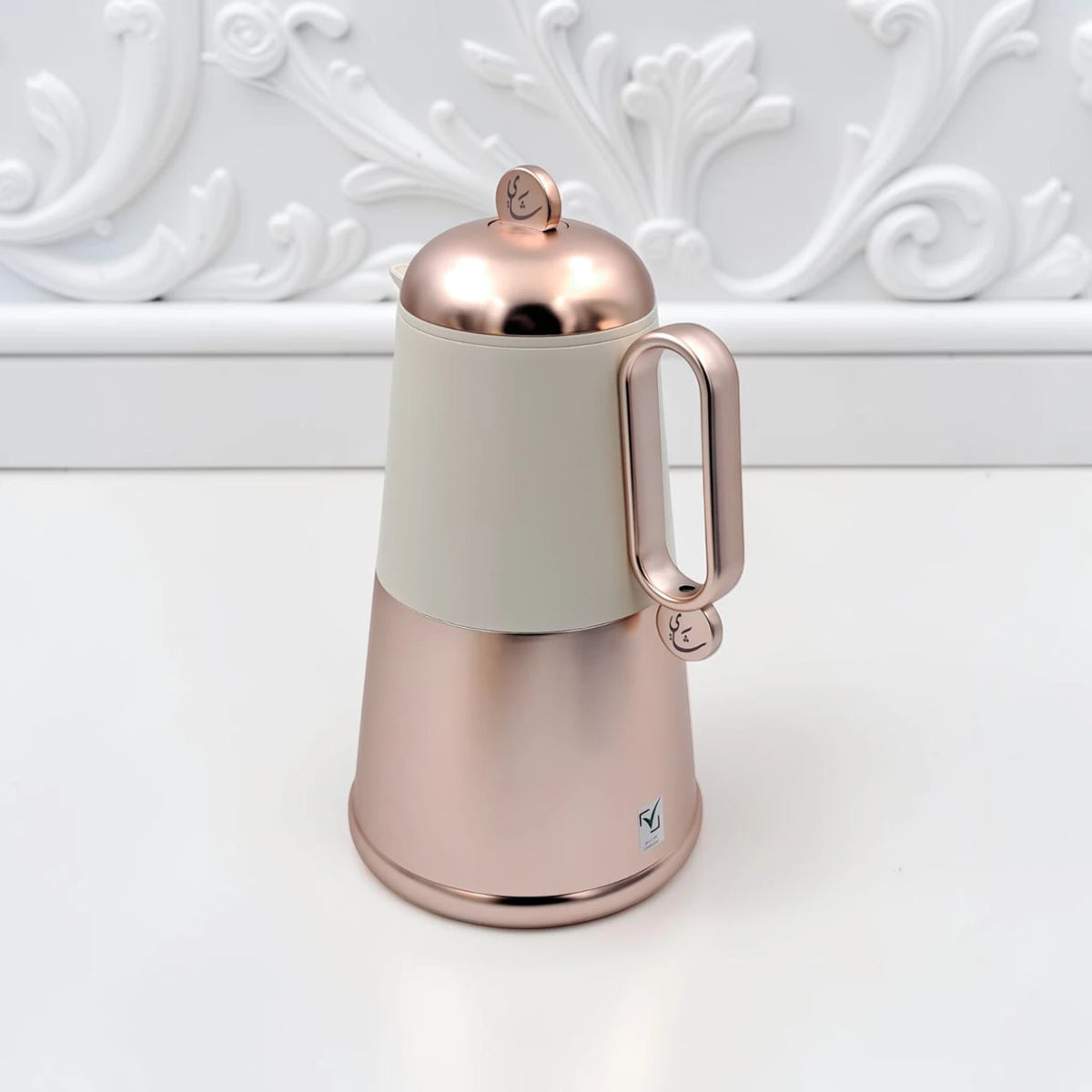 RAZ Lunara Vacuum Flask Set 2-Piece – 1.0L Tea Flask & 0.7L Coffee Flask Thermal Insulated Server with Ergonomic Handle for Hot & Cold Beverages - Damoo