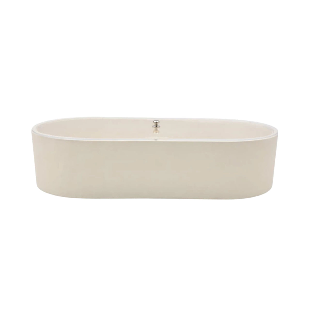Modern Oval Storage Tray with Clear Acrylic Lid and Knob Handle – Multi-Purpose Countertop Organizer for Kitchen, Bathroom, Vanity & Home Storage (8H x 35L × 18W CM)