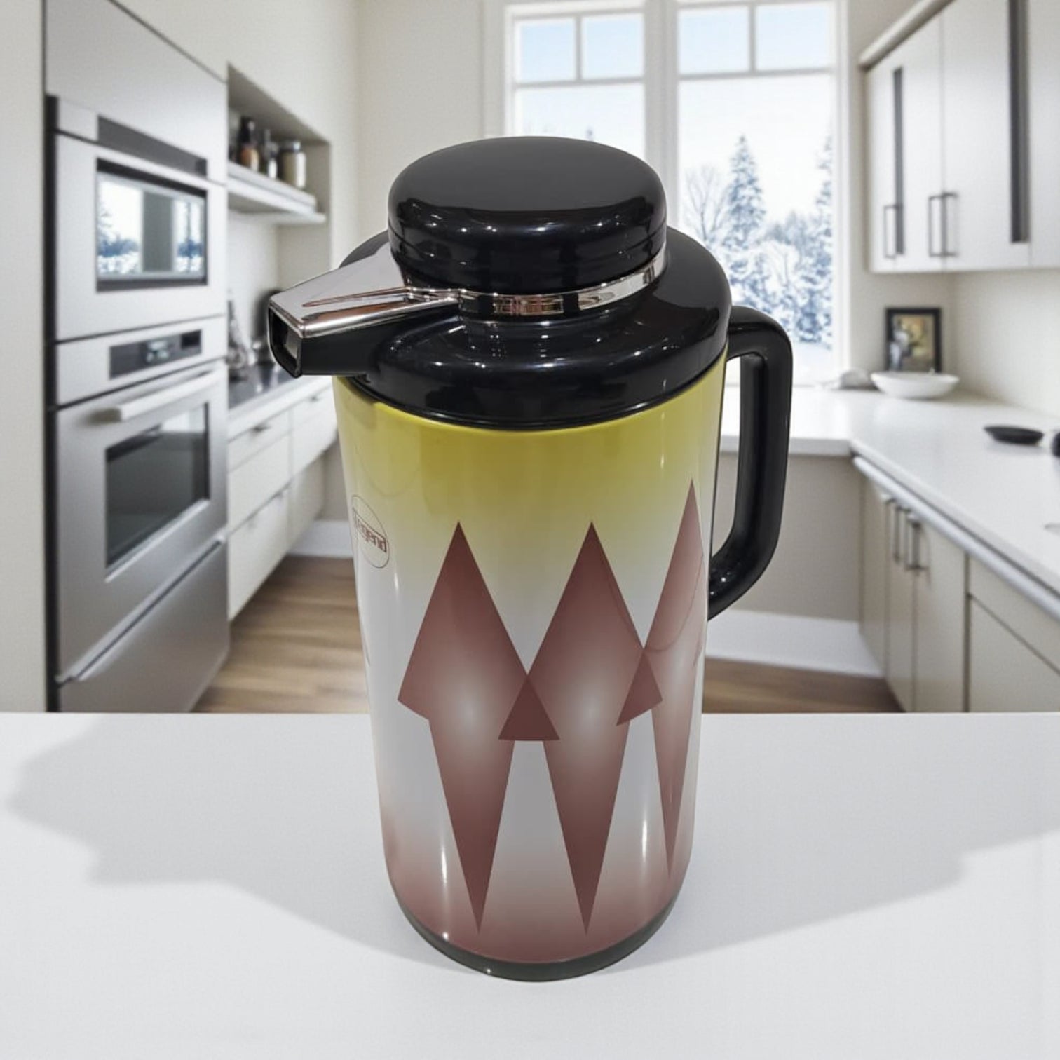 Legend Thermos Flask – 1.3L Hot & Cold Vacuum Jug with Black Lid | Double Wall Insulated Coffee, Tea & Water Server - Damoo