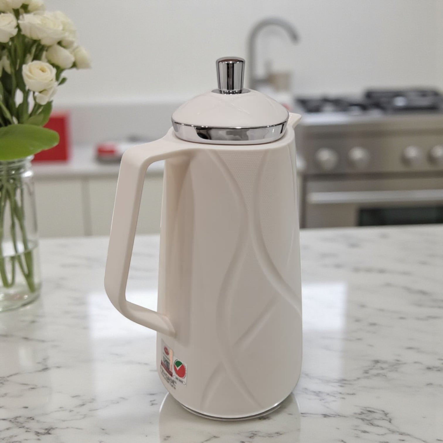 Regal 1.0L Vacuum Flask – Premium Double-Wall Insulated Thermos with Elegant Chrome Lid, Easy-Pour Spout, and Ergonomic Handle | Keeps Drinks Hot & Cold for Hours | Taste of Life Series