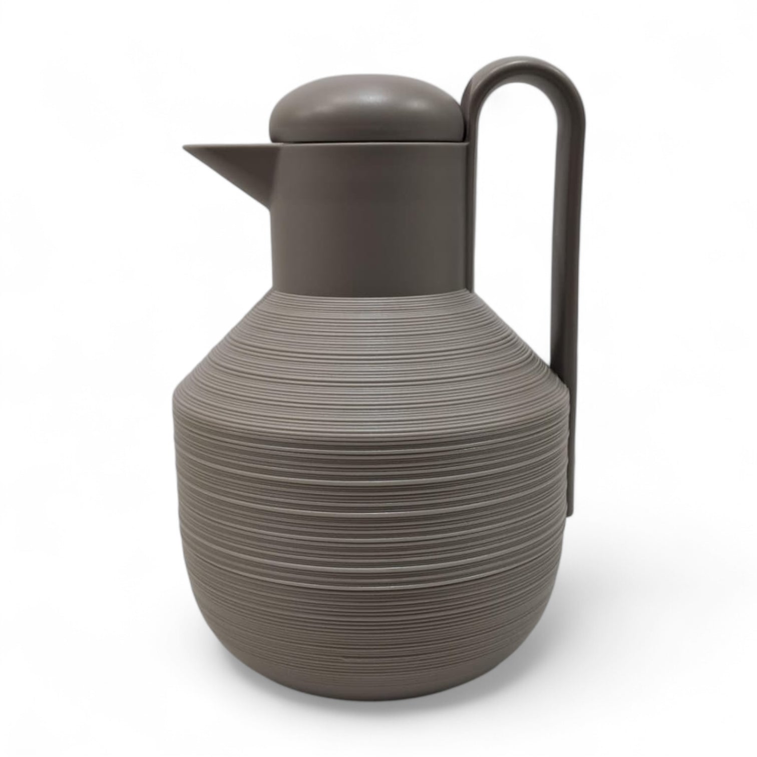 Ripple 1.0L Vacuum Flask – Double-Wall Insulated Thermos Jug with Glass Liner, Hot & Cold Beverage Server, Ribbed Modern Design & Easy-Pour Spout for Home or Office - Damoo