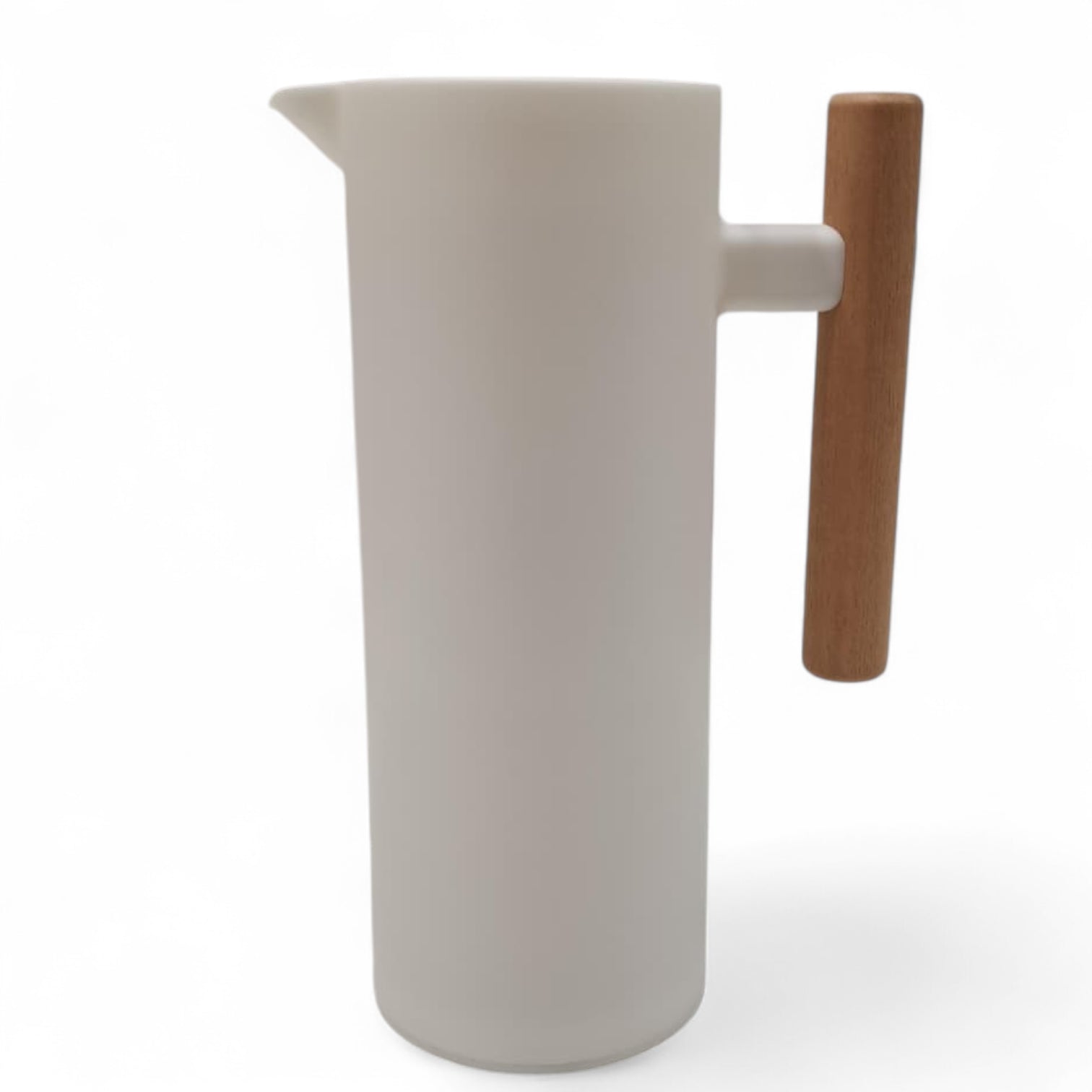 VOGATI 1.0L Premium Vacuum Thermos Flask – Modern Matte Design with Wooden Handle | Double Wall Insulated Carafe for Hot & Cold Drinks - Damoo