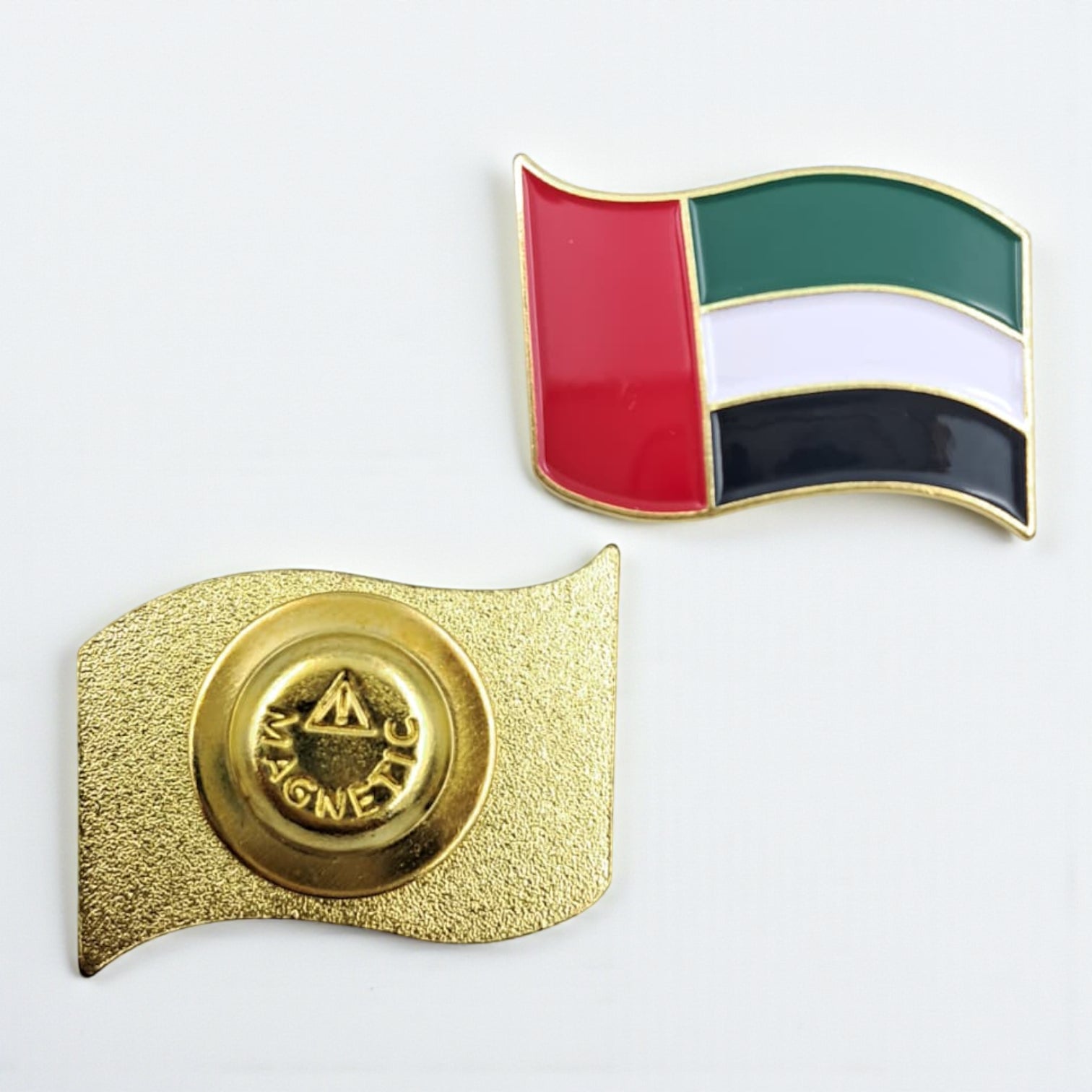 UAE National Flag Metal Badge – Premium Enamel Lapel Pin with Waving Flag Design for National Day, Flag Day, and Official Events - Damoo