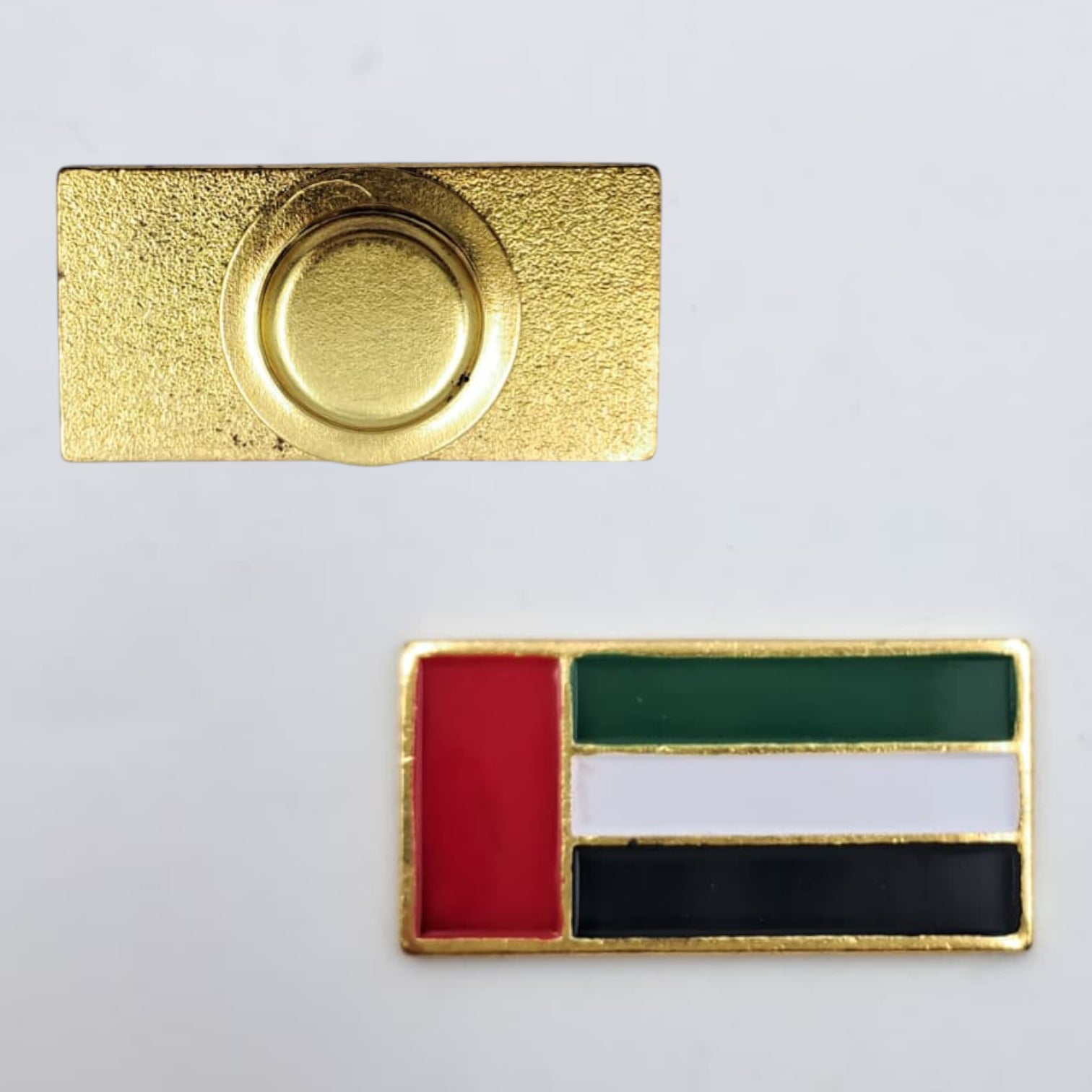 UAE Flag Magnetic Badge – Premium Gold Metal Lapel Pin for National Day & Flag Day Celebrations | Patriotic Accessory for Men & Women - Damoo